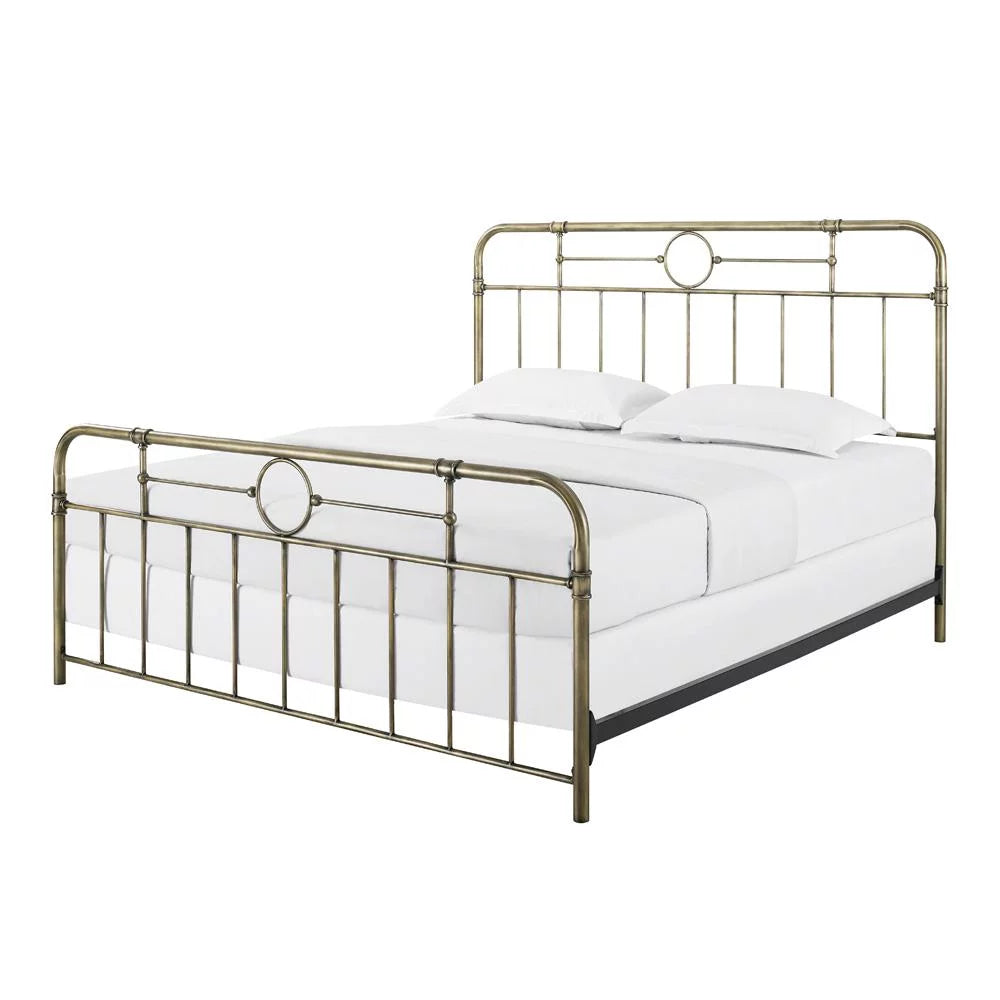 Antiqua Metal Pipe King Size Bed in Bronze