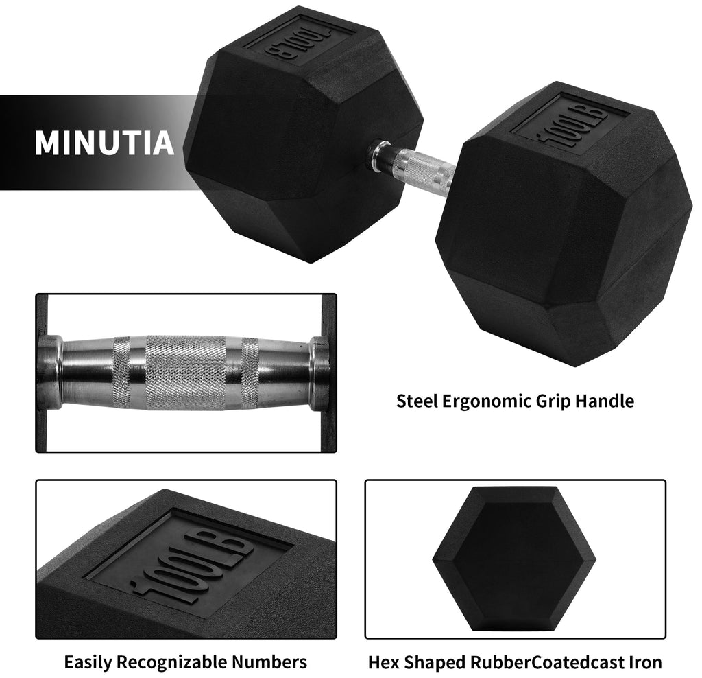 BalanceFrom Rubber Encased Hex Dumbbells, 20 Lbs. Pair