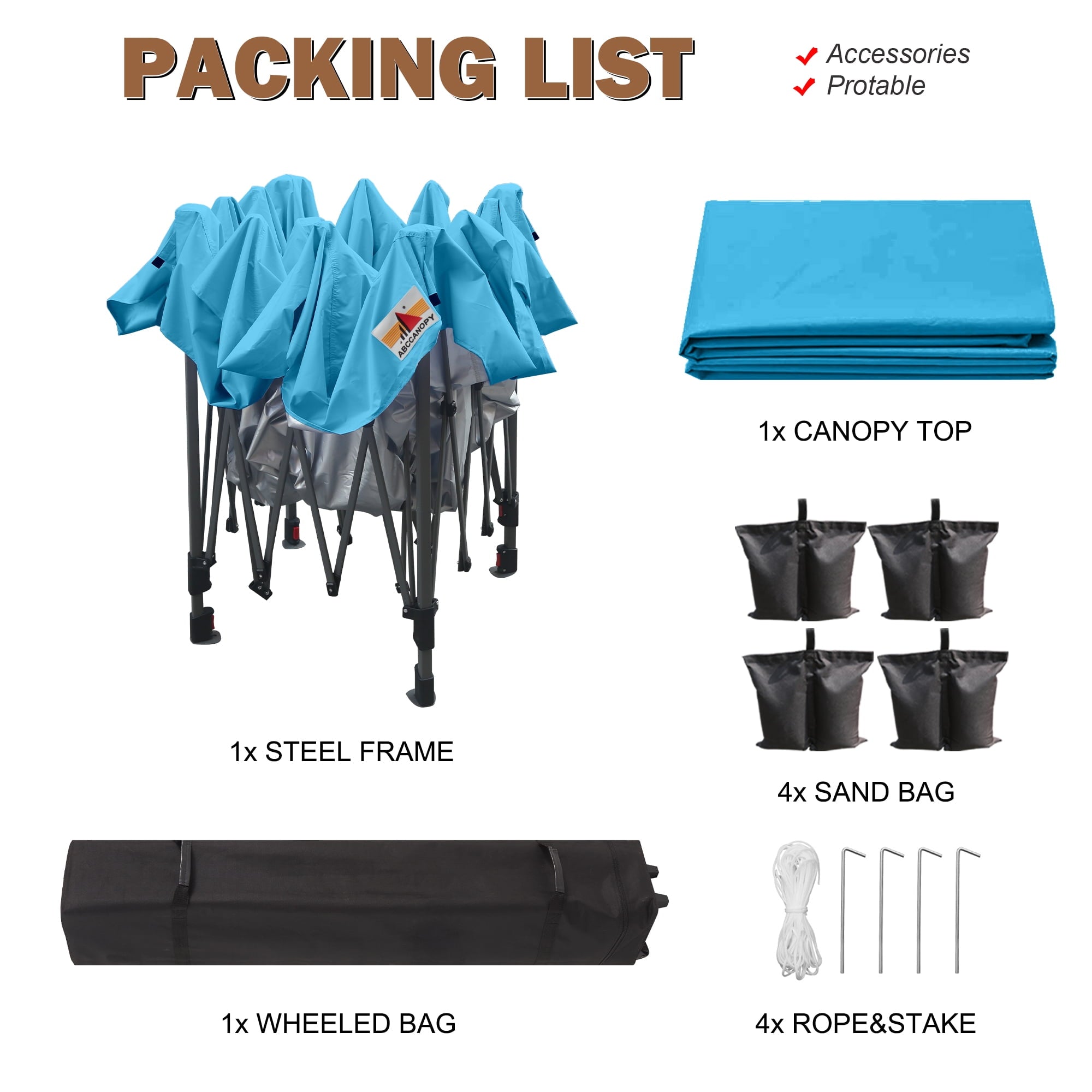 ABCCANOPY 10 ft x 10 ft Easy Pop up Outdoor Canopy Tent, White