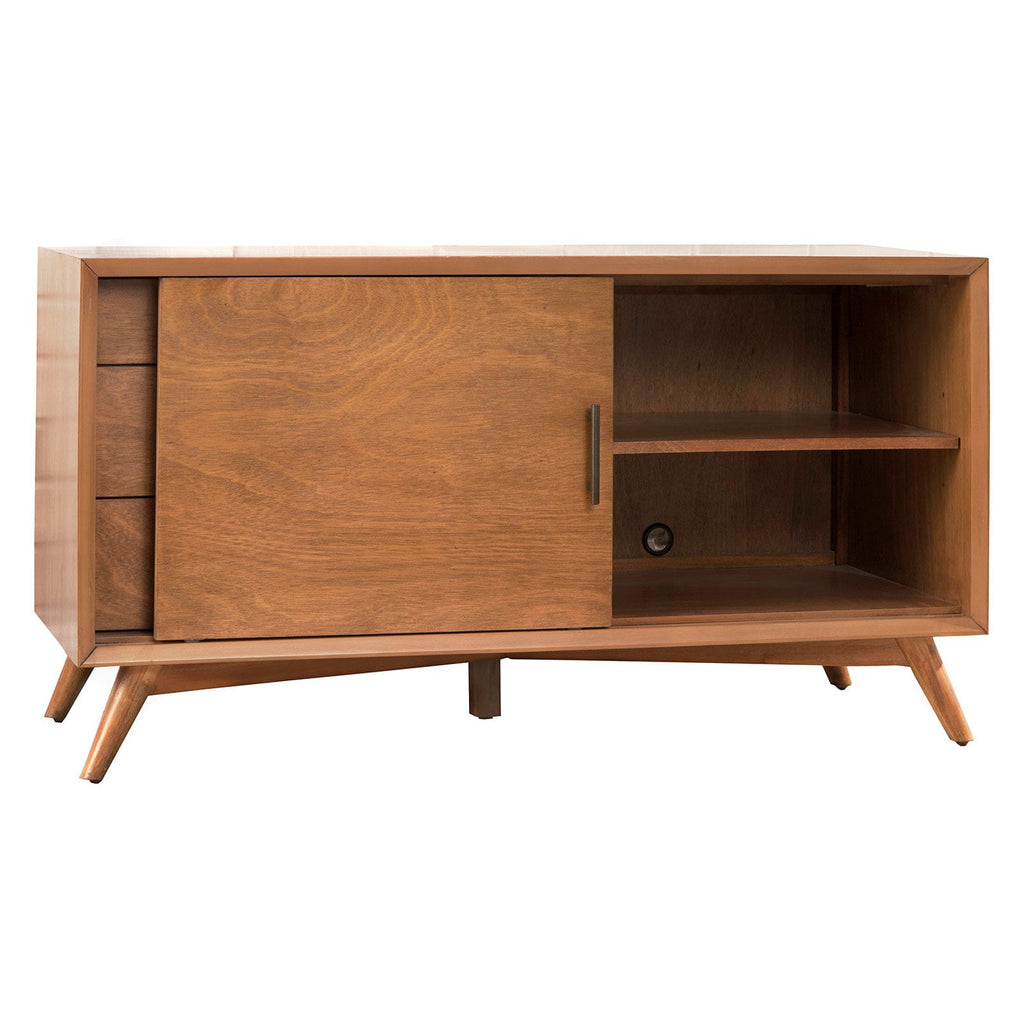 Alpine Furniture Flynn Small TV Console, Acorn