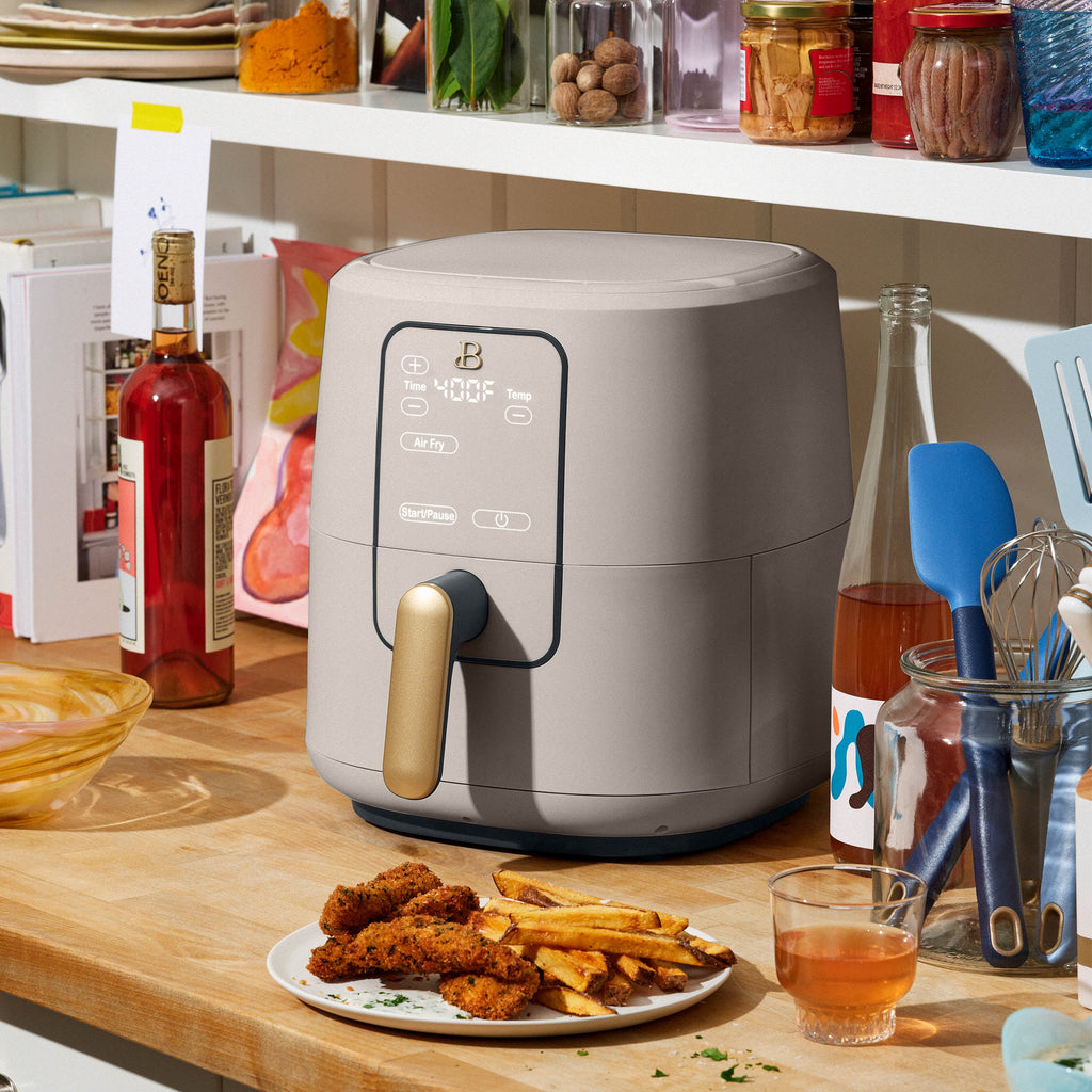 Beautiful 6 Qt Air Fryer with TurboCrisp Technology and Touch-Activated Display, White Icing by Drew Barrymore