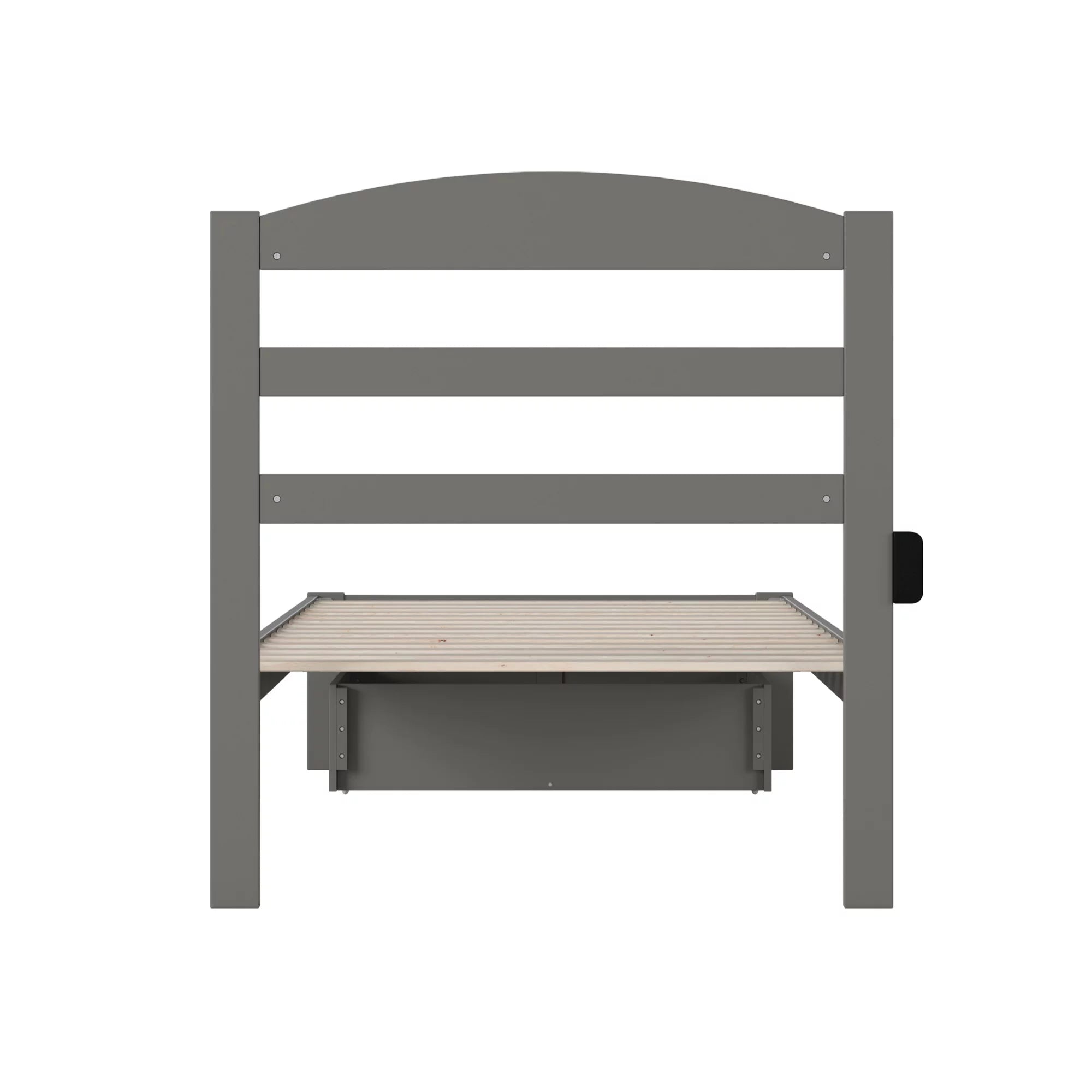 AFI Warren Solid Wood Traditional Twin Bed w/ Drawer in Gray