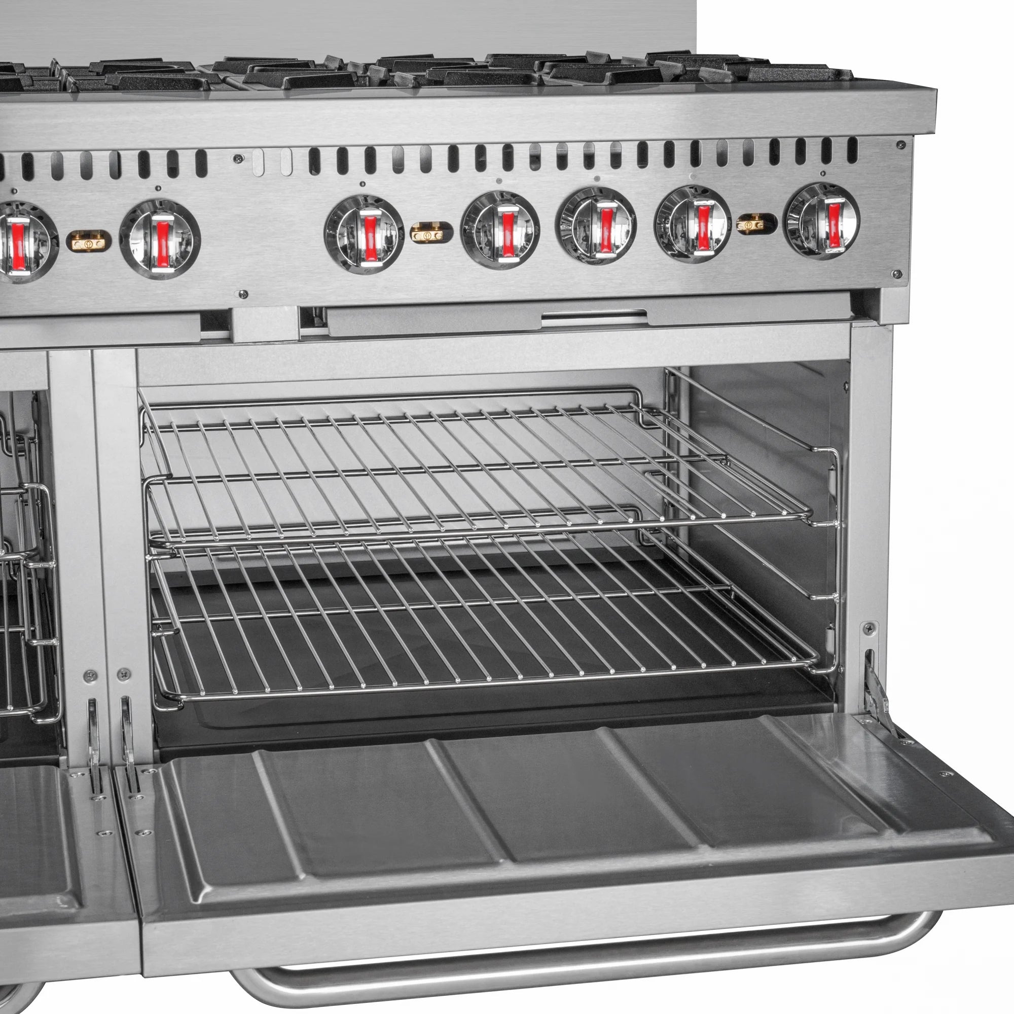 60 in. 10 Burner Commercial LP Range with Oven in Stainless-Steel (KM-CR60-LP)
