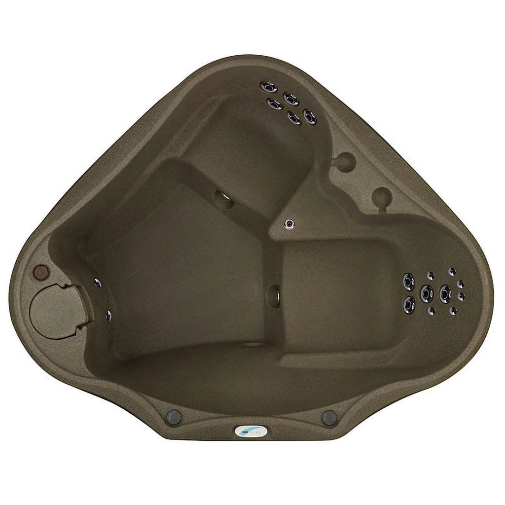 Aquarest Spas Powered By Jacuzzi® AR-300 Premium 2 Person - 20 Jet Oval Plug and Play Hot Tub with Ozonator - LED waterfall - 2hp pump - Brownstone