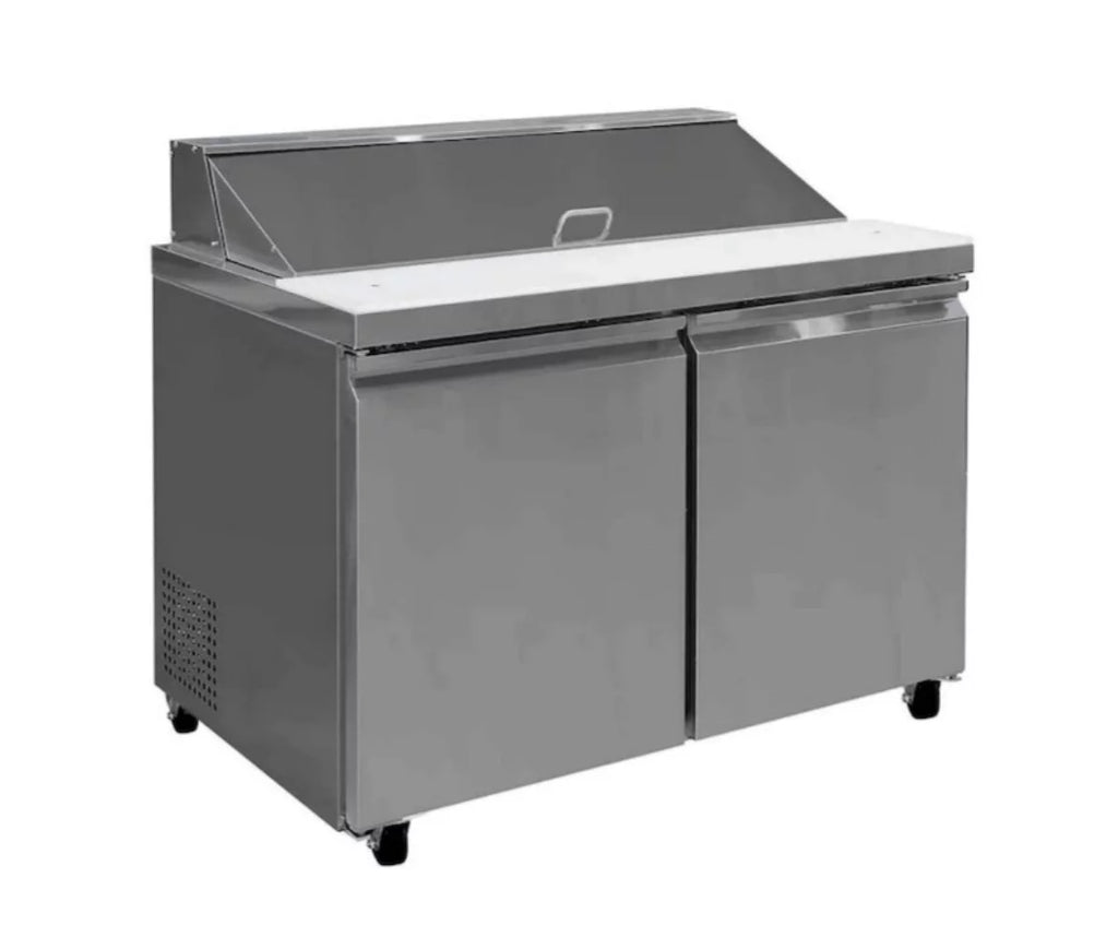 60.25 in. W 15 cu. ft. Commercial Food Prep Table Refrigerator Cooler in Stainless Steel