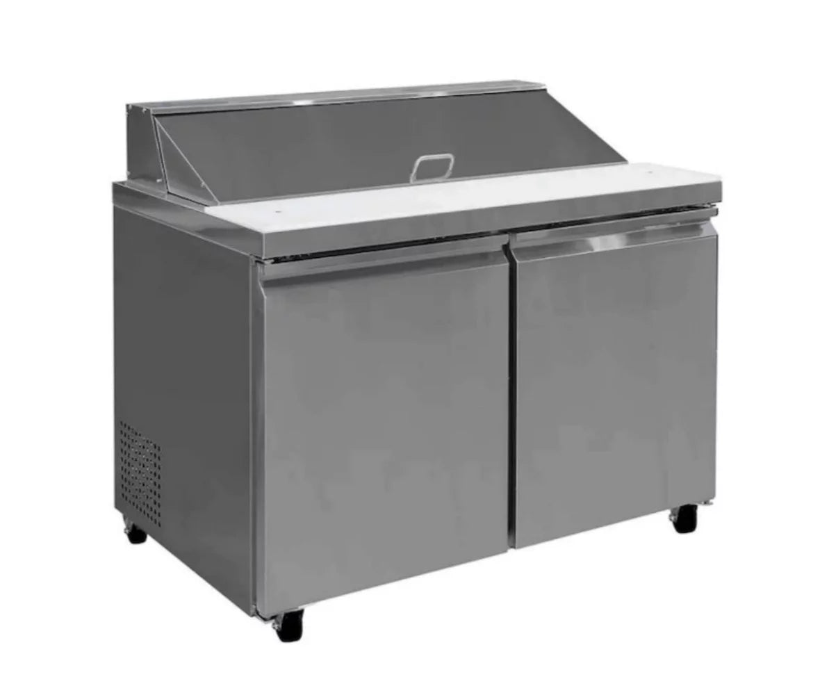 60.25 in. W 15 cu. ft. Commercial Food Prep Table Refrigerator Cooler in Stainless Steel