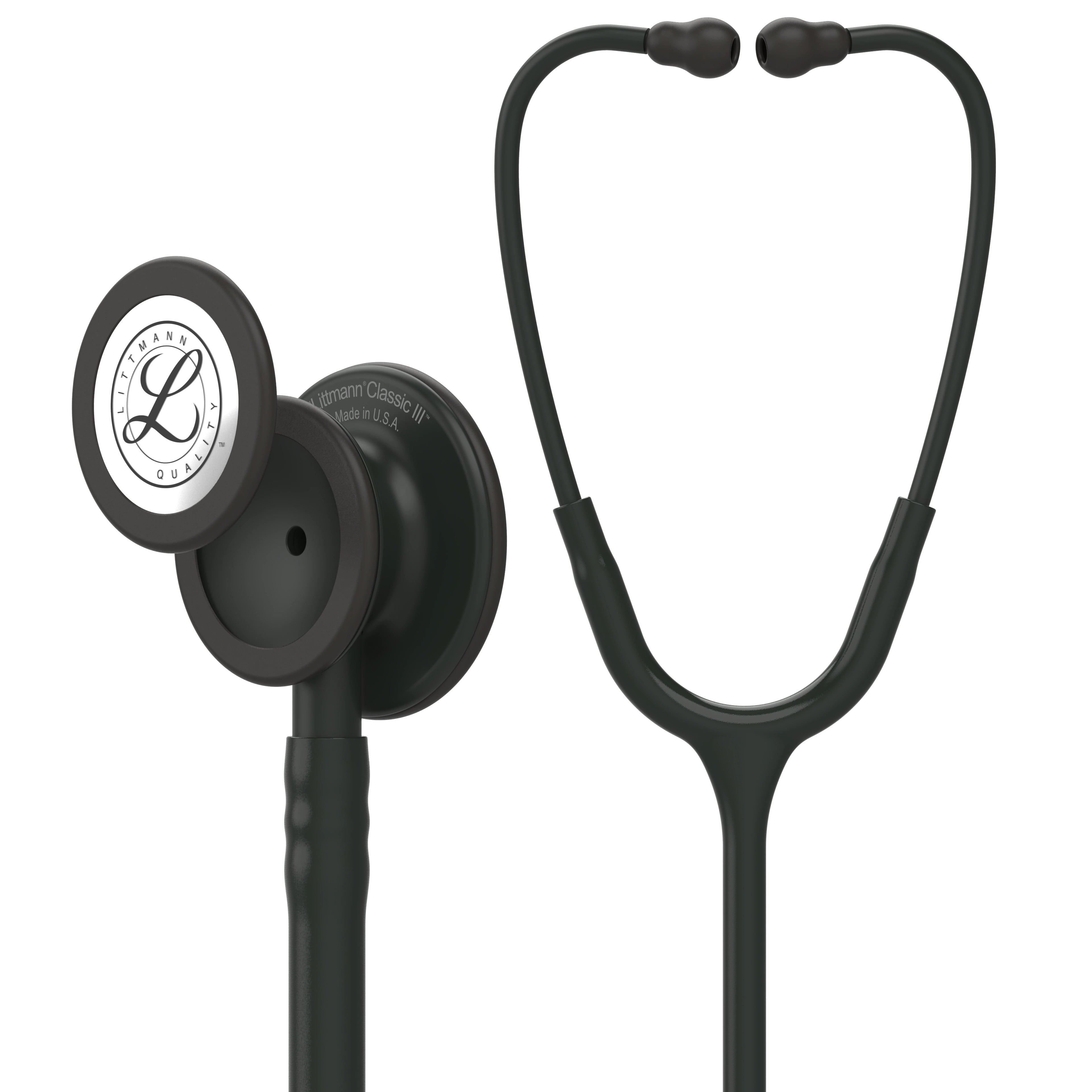 3M Littmann Classic III Stethoscope, Smoke-Finish, Black Tube, 27 inch, 5811