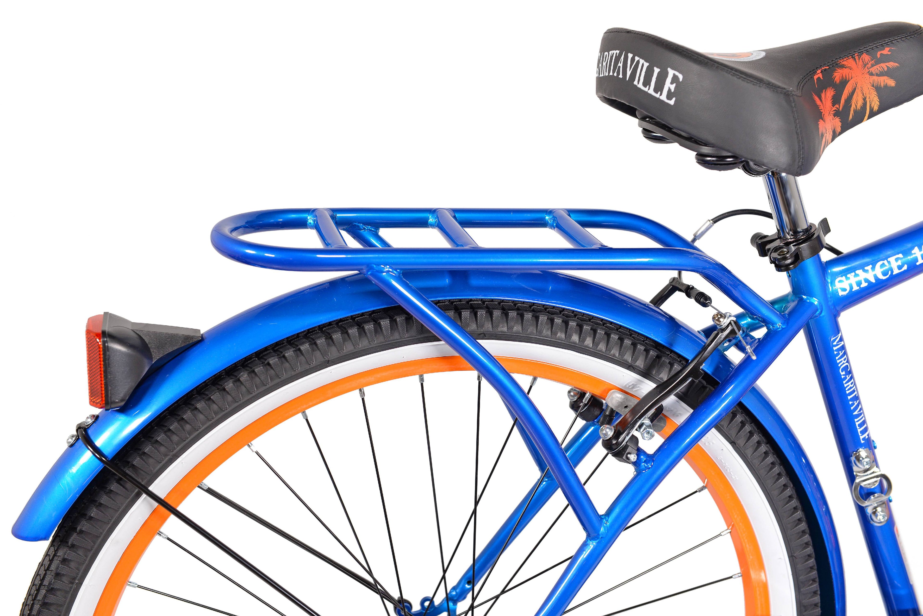 BCA 26 Inch Margaritaville Multi-Speed Cruiser Men's Bike, Blue