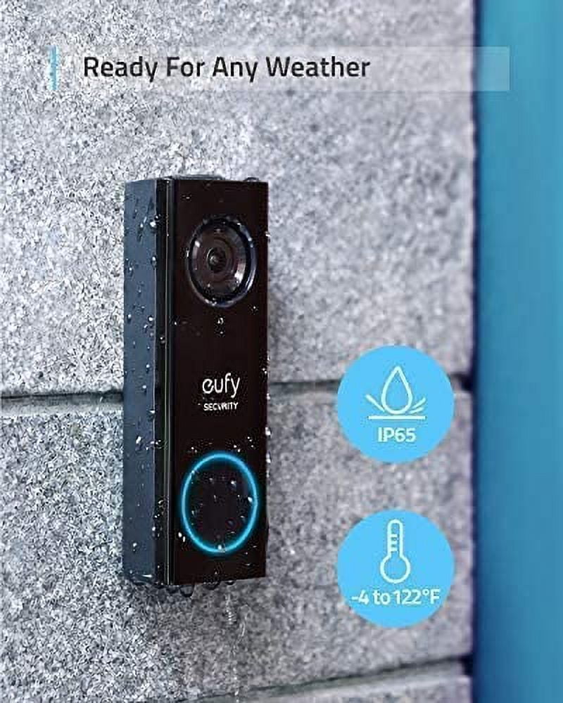 Anker eufy Security, 2K Resolution Wi-Fi Video Doorbell Camera, No Monthly Fees, Requires Existing Doorbell Wires