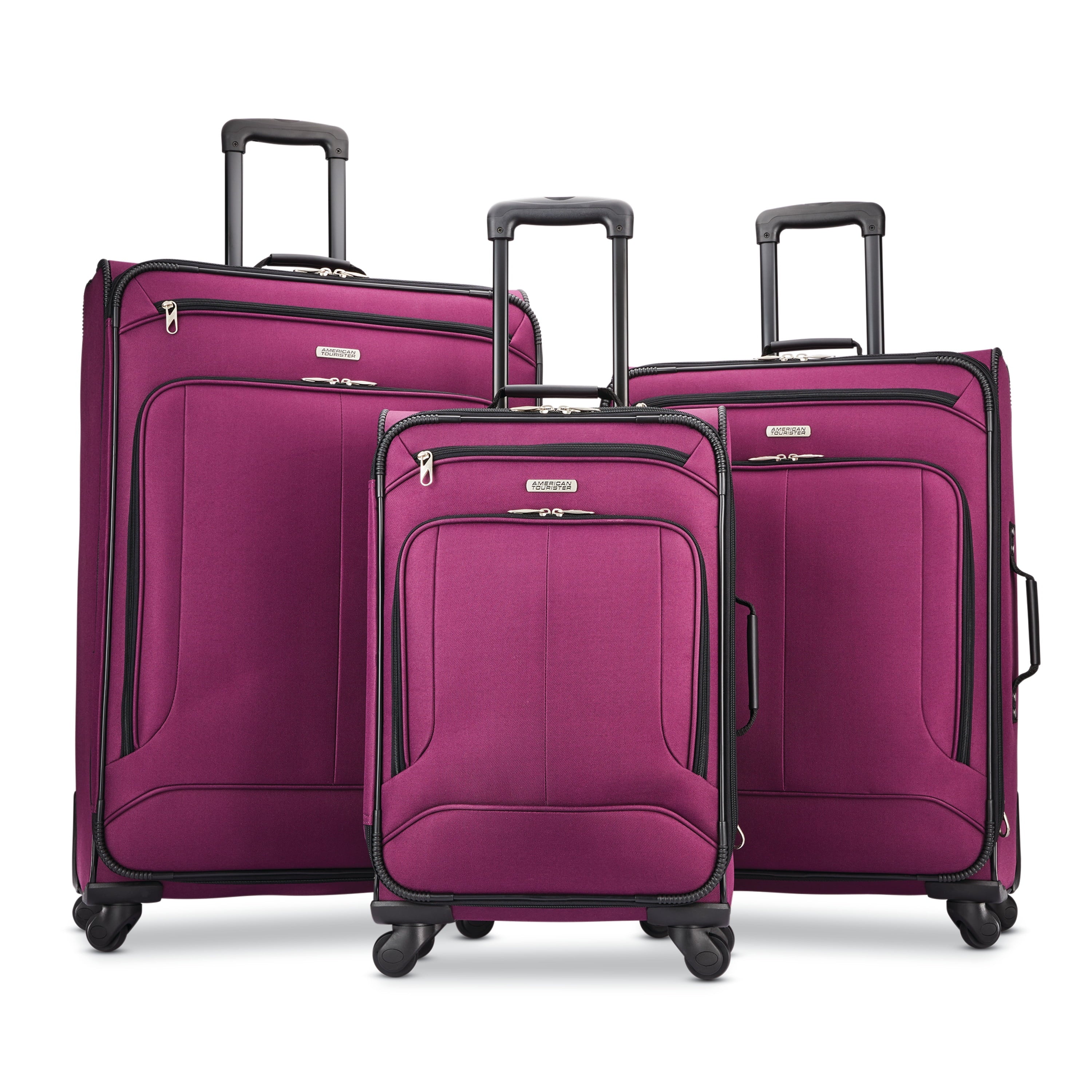 American Tourister Pop Max 3-Piece Softside Spinner Travel Set, 21-inch Spinner, 25-inch Spinner, 29-inch Spinner, Luggage Sets, Three Pieces
