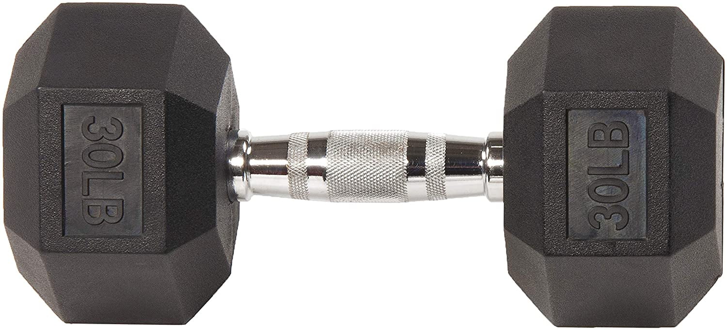 BalanceFrom Rubber Encased Hex Dumbbells, 20 Lbs. Pair