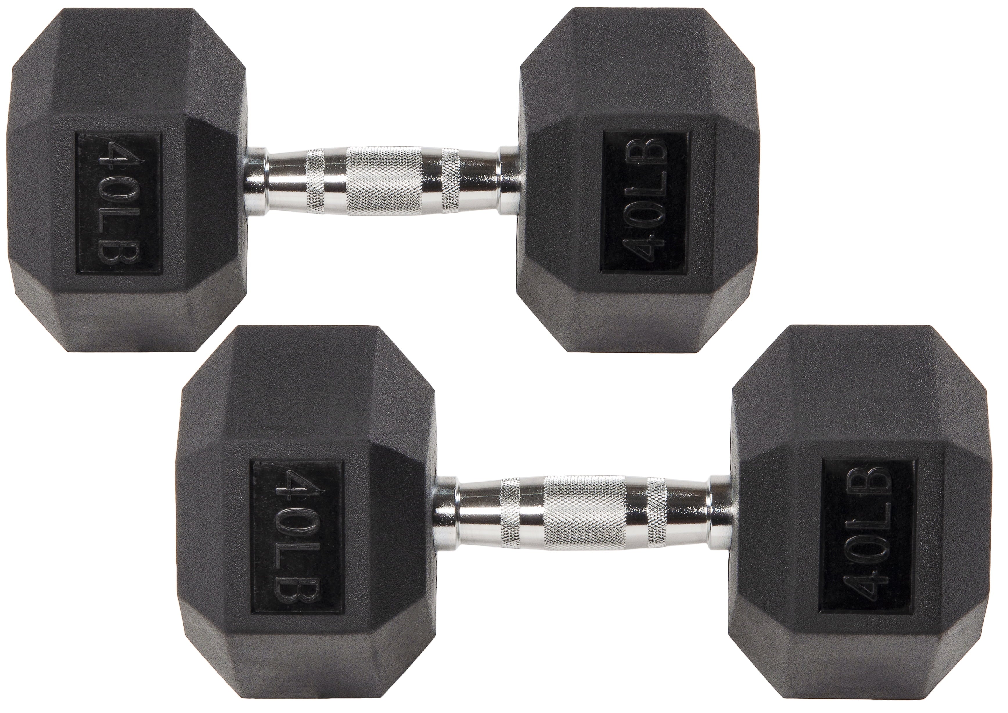 BalanceFrom Rubber Encased Hex Dumbbells, 20 Lbs. Pair