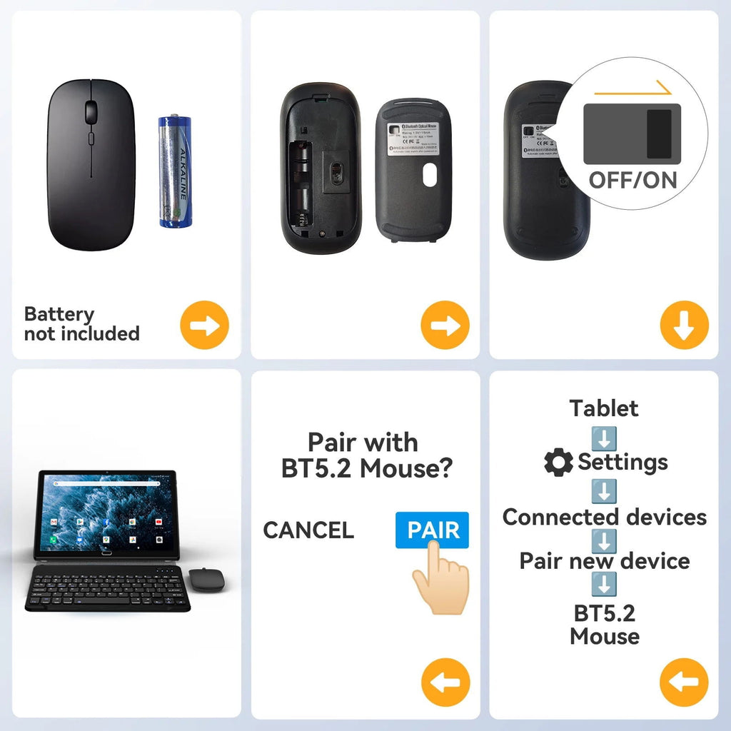 Android 13 Tablet 10.1" Android Tablet, 4gb+64gb Storage Tablet with Keyboard, Google GMS Certified, Dual 13MP+5MP Camera, WiFi, Bluetooth, GPS, IPS Full HD Display