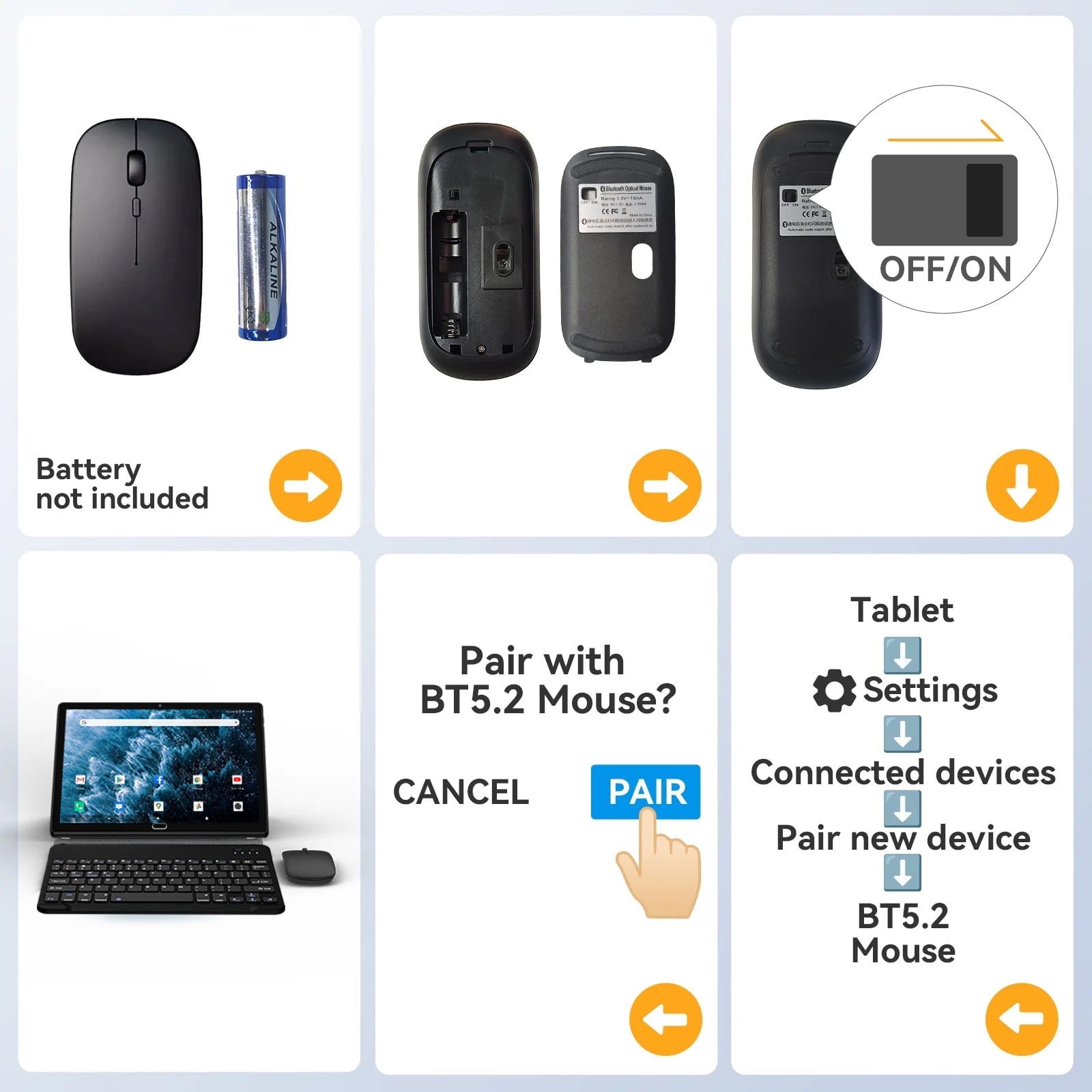 Android 13 Tablet 10.1" Android Tablet, 4gb+64gb Storage Tablet with Keyboard, Google GMS Certified, Dual 13MP+5MP Camera, WiFi, Bluetooth, GPS, IPS Full HD Display