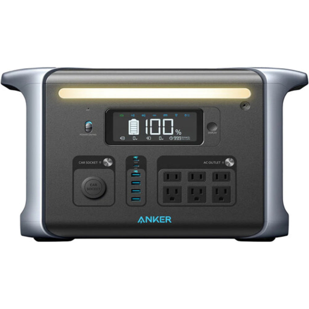 Anker 757 Portable Power Station Powerhouse 1229Wh LiFePO4 Battery, 1500W Solar Generator for Outdoor Camping