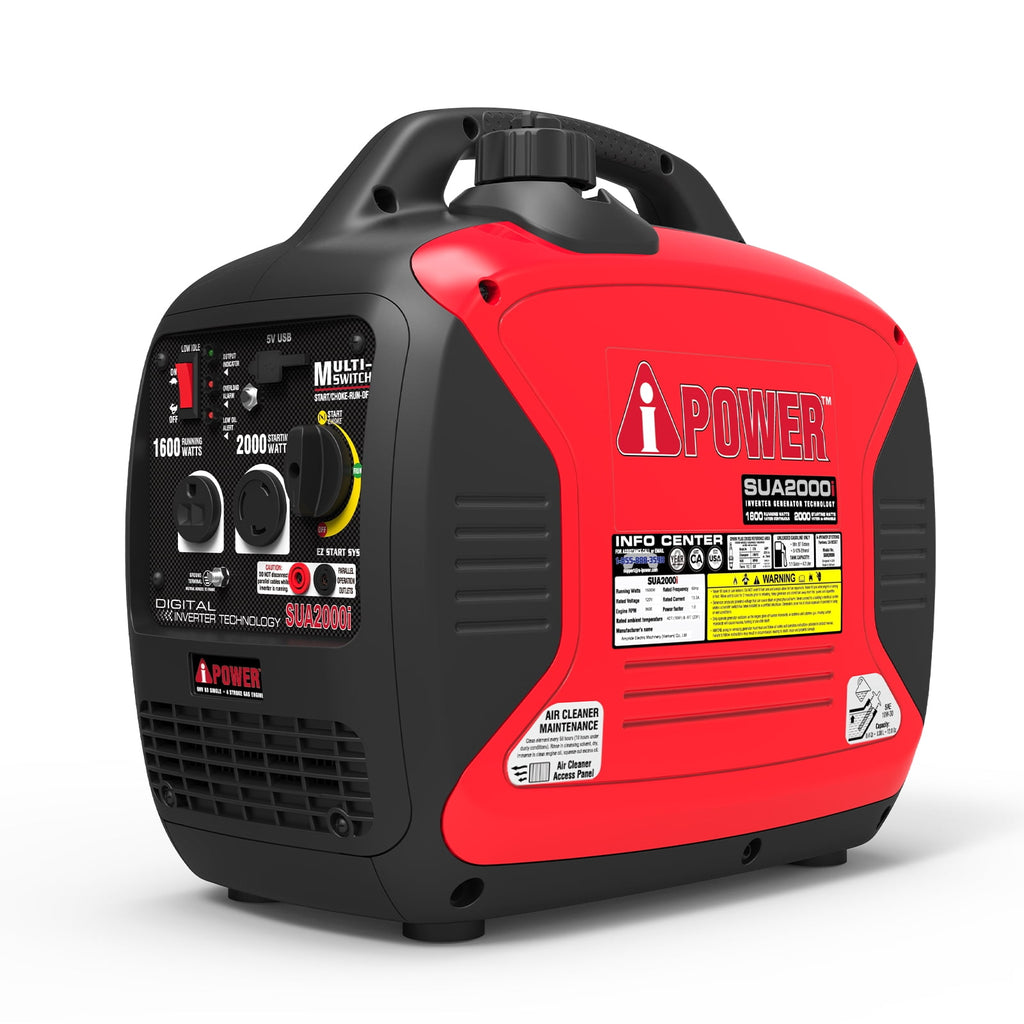 A-iPower SUA2000i Super Quiet 1600-Watt Portable Digital Inverter Gas Generator