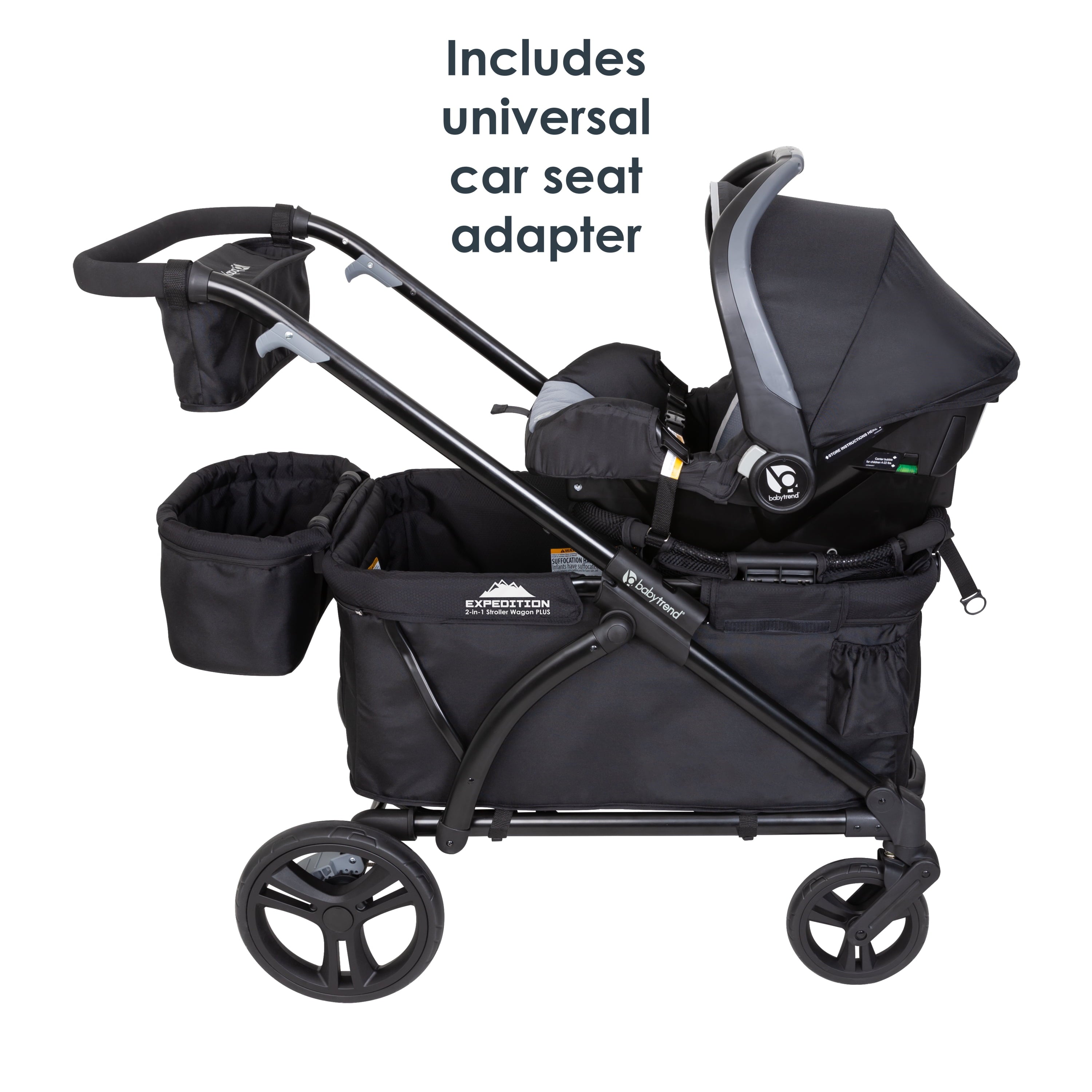 Baby Trend Expedition Wagon Stroller, Solid Print Gray