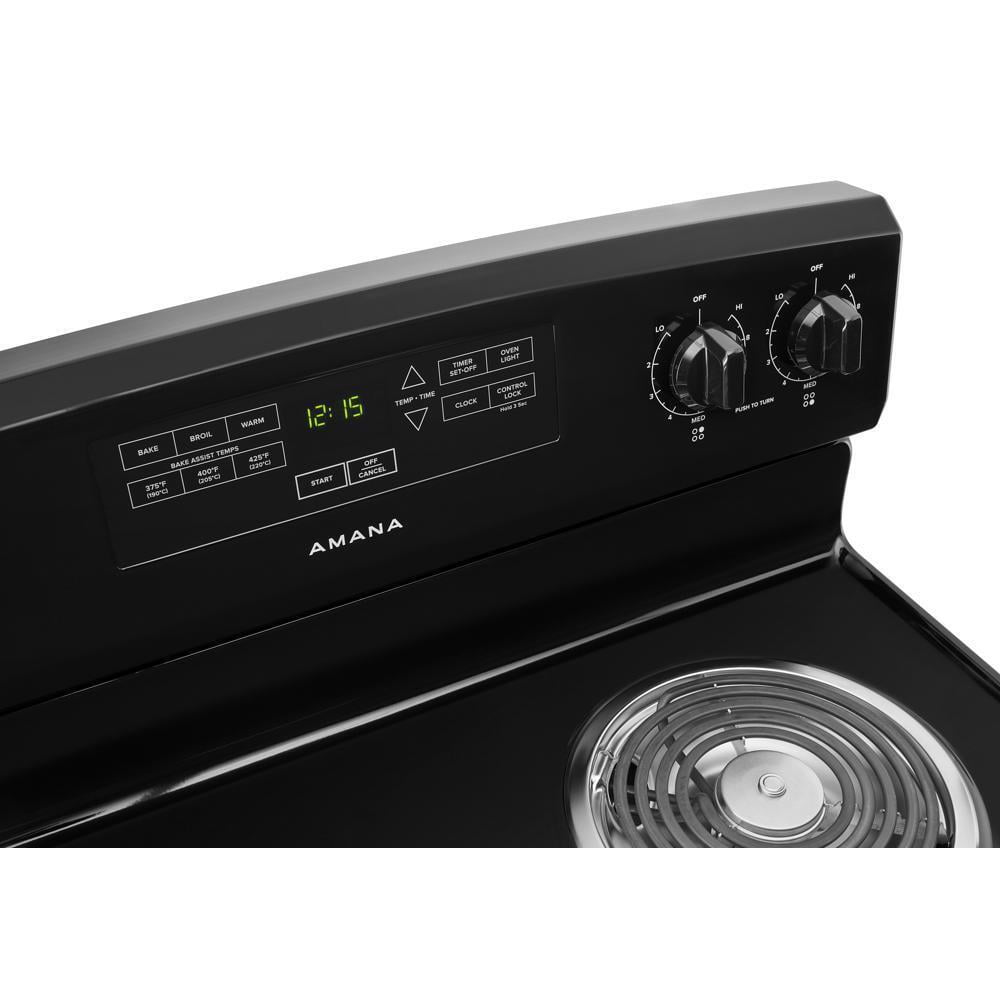 AMANA ACR4303MFW 30" freestanding coil electric range
