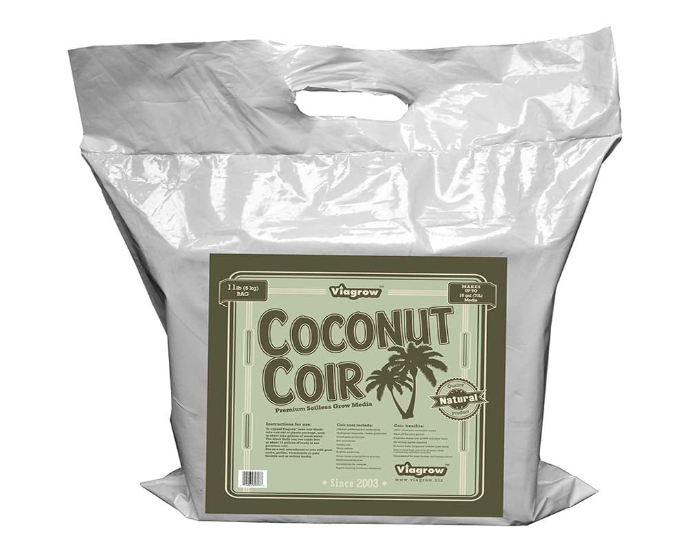 11 lb. Coconut Coir Block, Makes 18 Gallons of Soilless Grow Media