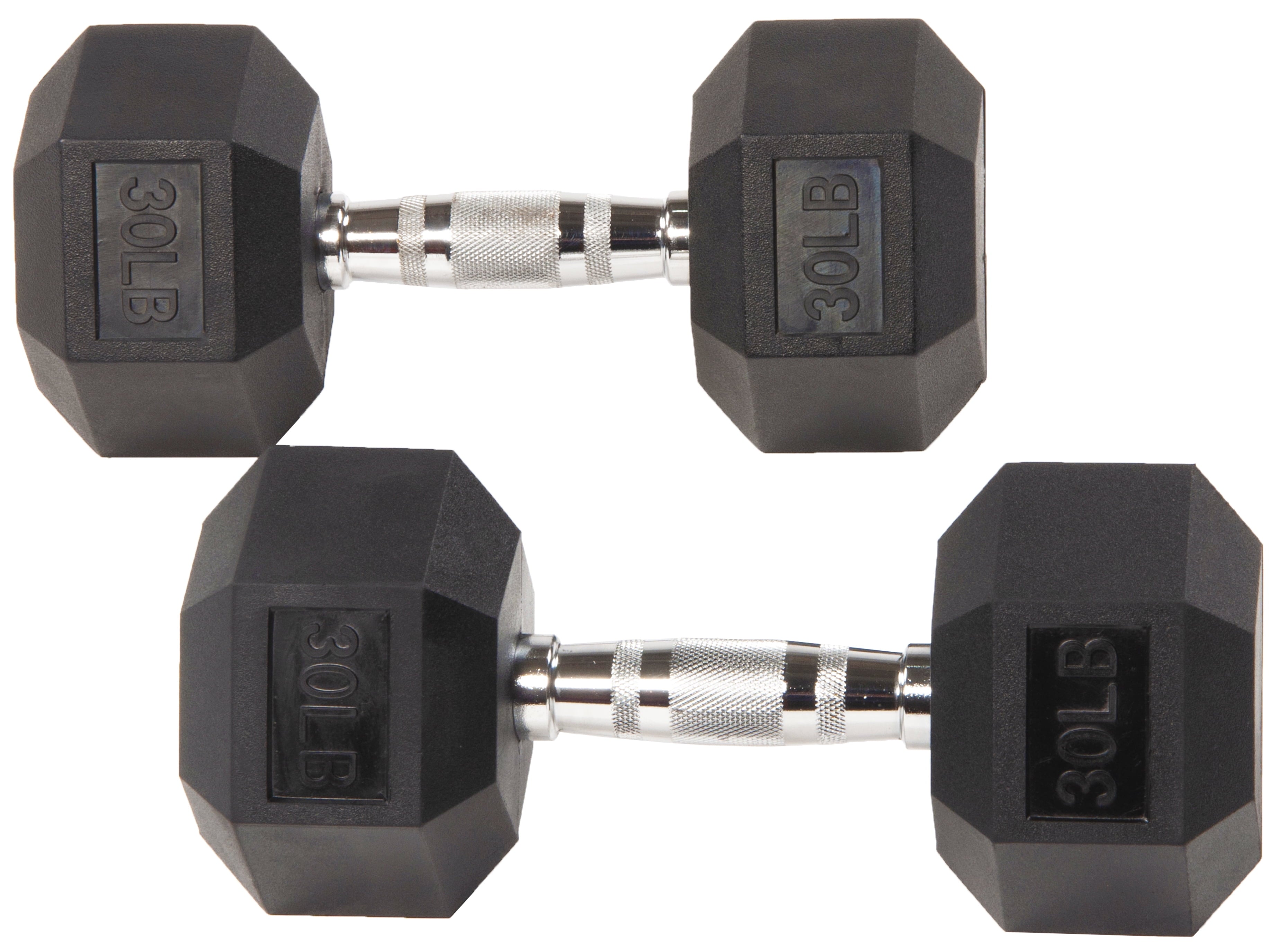 BalanceFrom Rubber Encased Hex Dumbbells, 20 Lbs. Pair