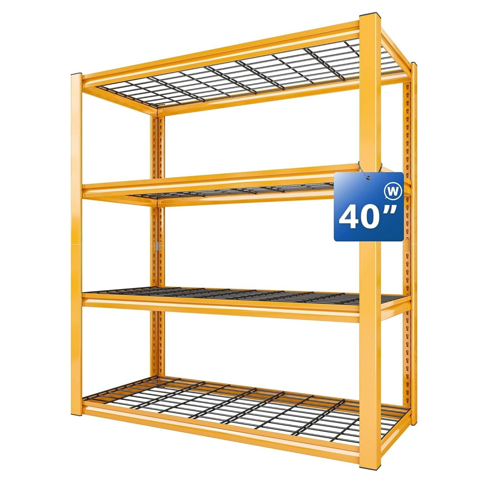 40"W Garage Shelving Heavy Duty Loads 2240LBS Garage Storage Shelves Heavy Duty Shelving 4-Tier Adjustable Metal Shelves for Storage Rack Industrial Shelving Utility Shelf,40"W X19.5"D X59.5"H