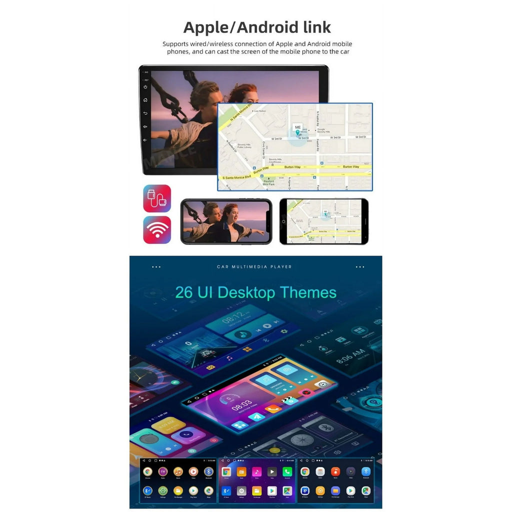 2+32G Android Radio Stereo fit 2007-2012 Toyota Yaris 9" 1280*720 HD in-Dash GPS Navigation CarPlay Android Auto