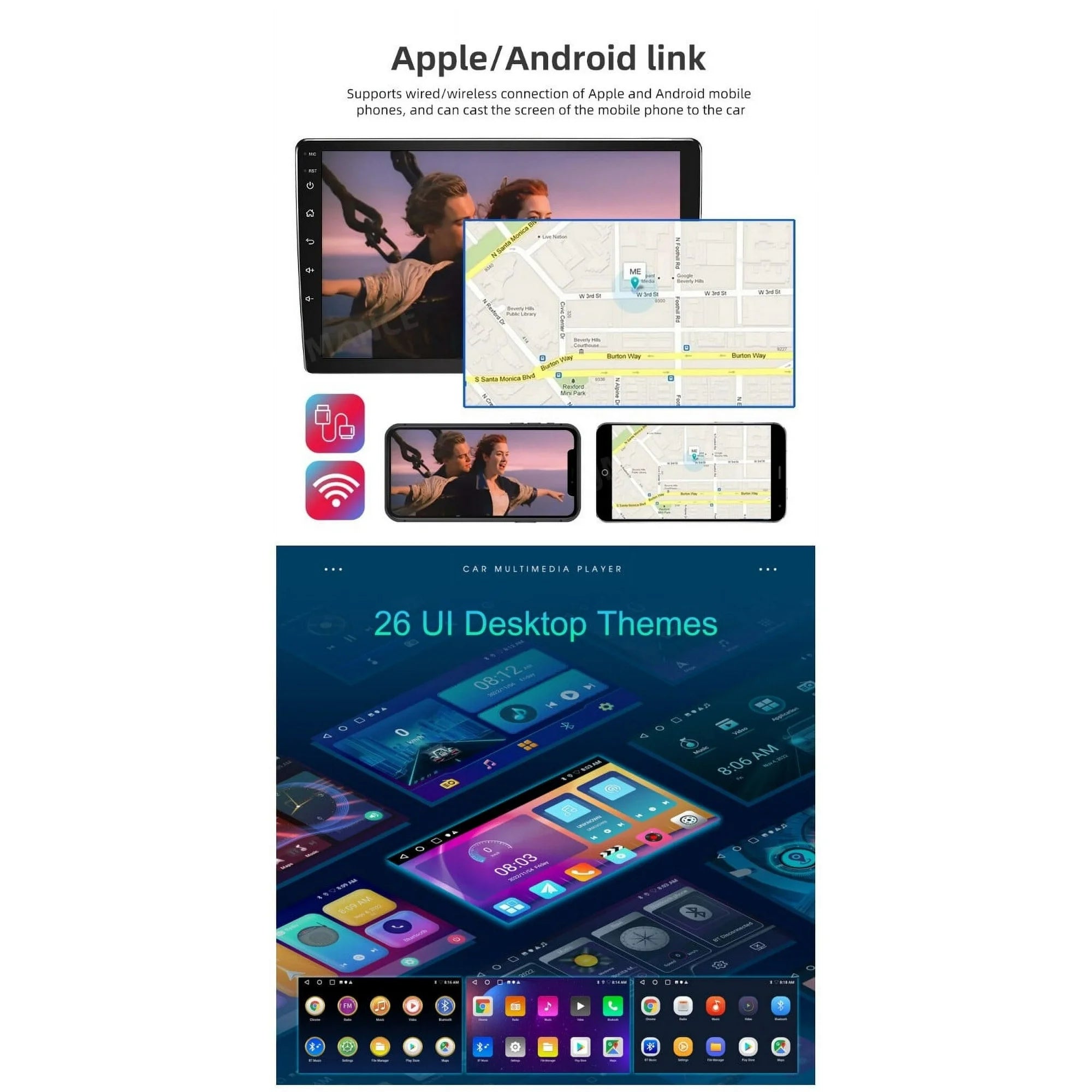 2+32G Android Radio Stereo fit 2007-2012 Toyota Yaris 9" 1280*720 HD in-Dash GPS Navigation CarPlay Android Auto