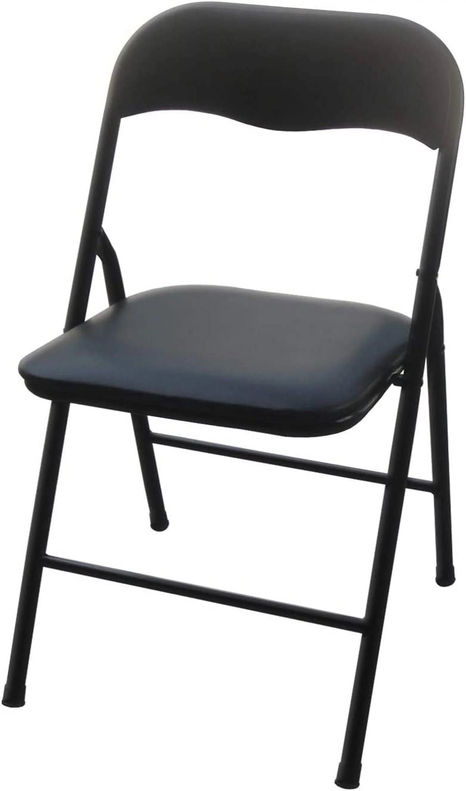 34 Inch Square Folding Card Table and 4 Folding Chair Furniture Set for Indoor and Outdoor Events, Black