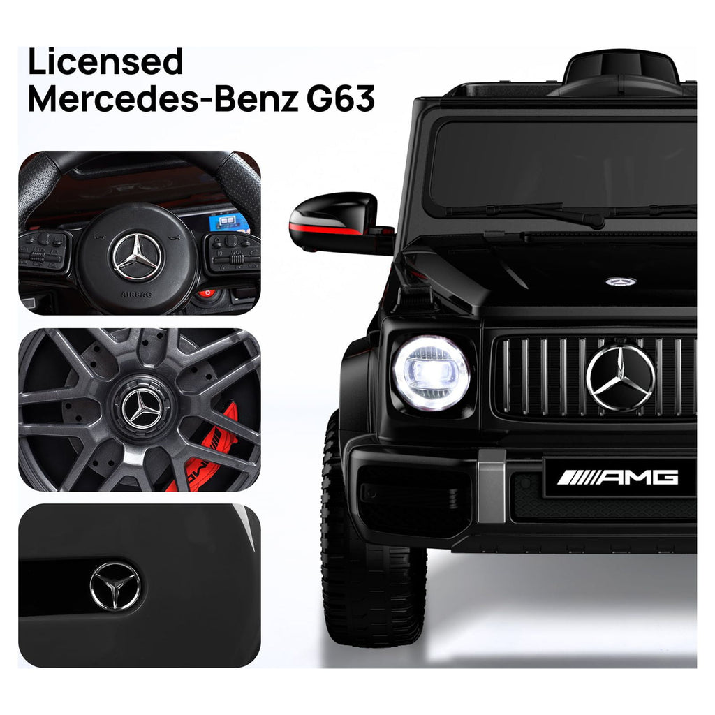 12Volt 1 Seater Mercedes-Benz G63 Licensed Powered Ride on Toy with Remote Control, Gift for Kids Aged 2~4 Years -Red