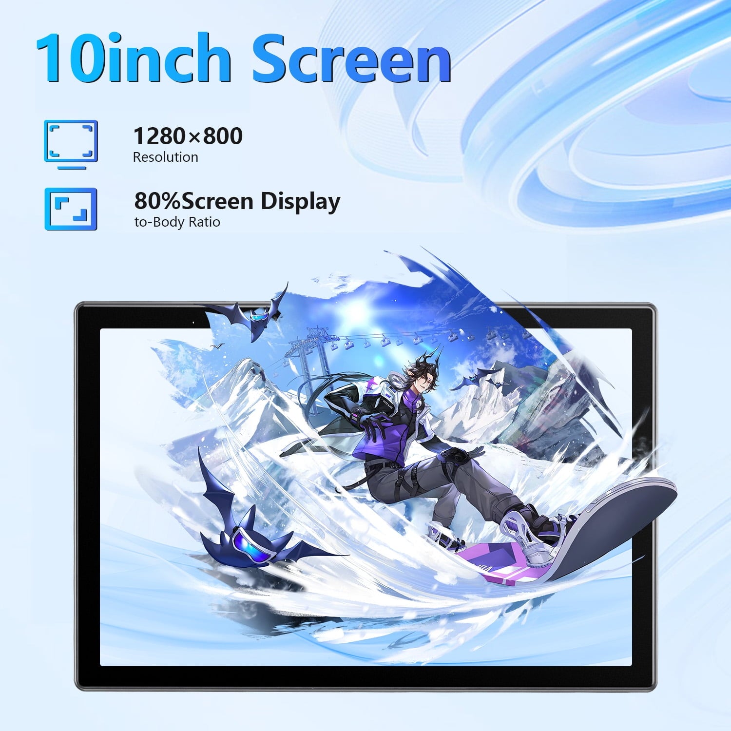 Android 13 Tablet 10.1" Android Tablet, 4gb+64gb Storage Tablet with Keyboard, Google GMS Certified, Dual 13MP+5MP Camera, WiFi, Bluetooth, GPS, IPS Full HD Display