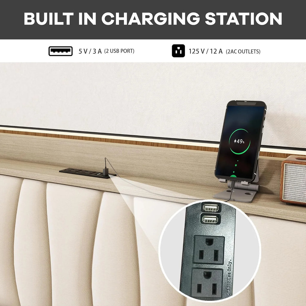 Bed With Storage, Wood Platform Bed Frame With 3 Drawers, Kids Bed With Wood Slat Support, o Box Sprig eeded,Cherry