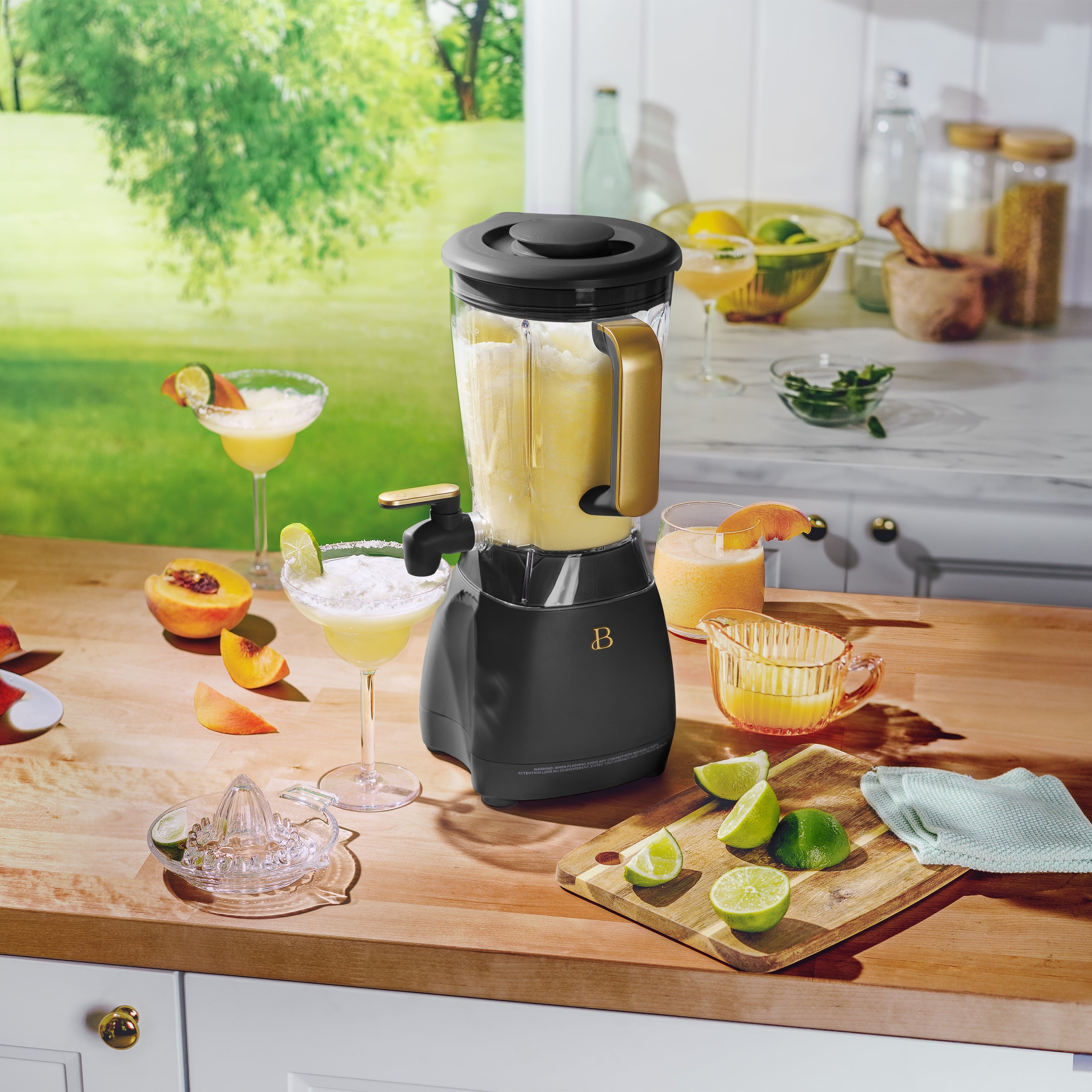 Beautiful Slush Crush 60 oz 4-Speed Frozen Drink Maker, White Icing by Drew Barrymore