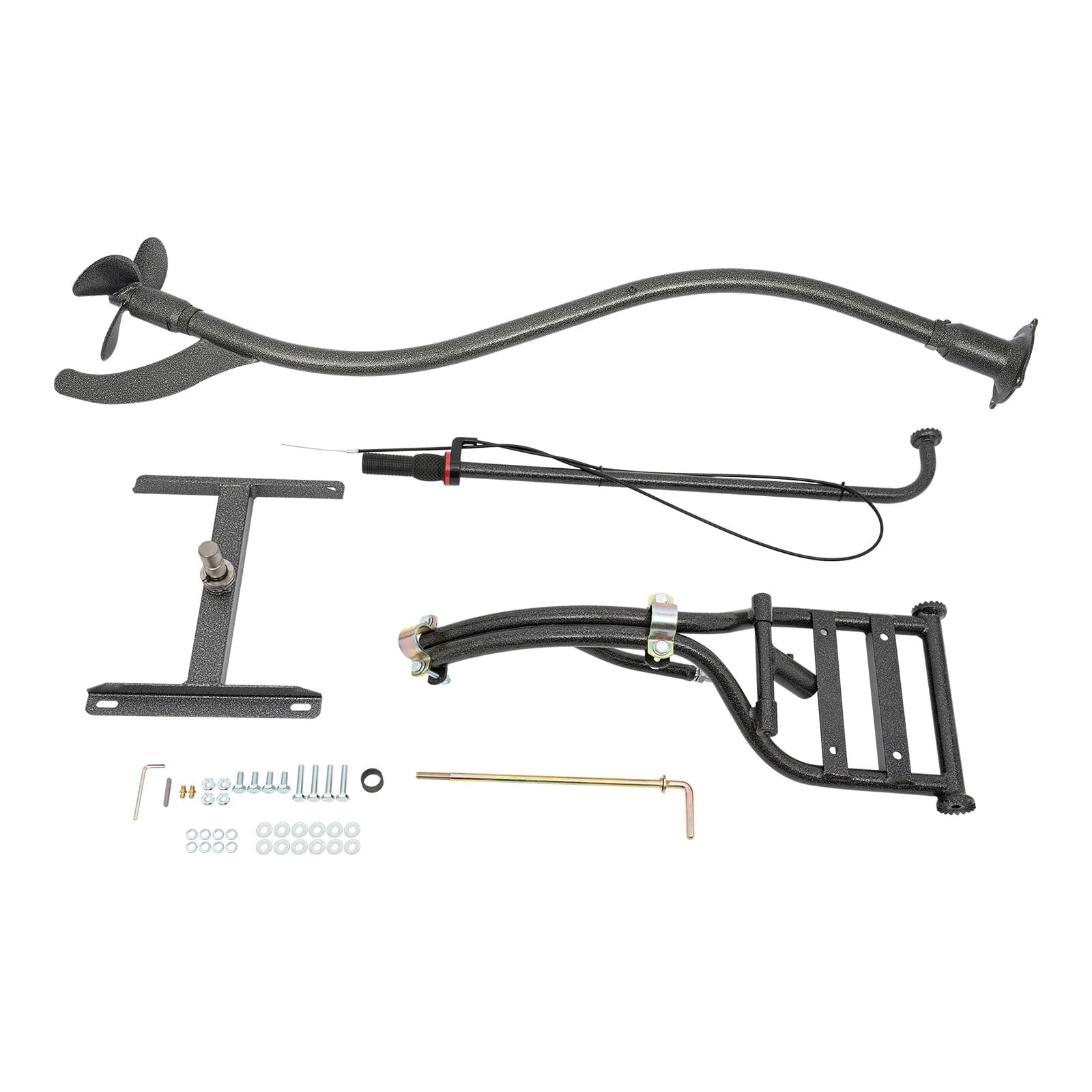 Aiqidi 15HP 4 Stroke Outboard Motor, 420CC GB420 Single Cylinder General Gasoline Fishing Boat Engine+Bracket