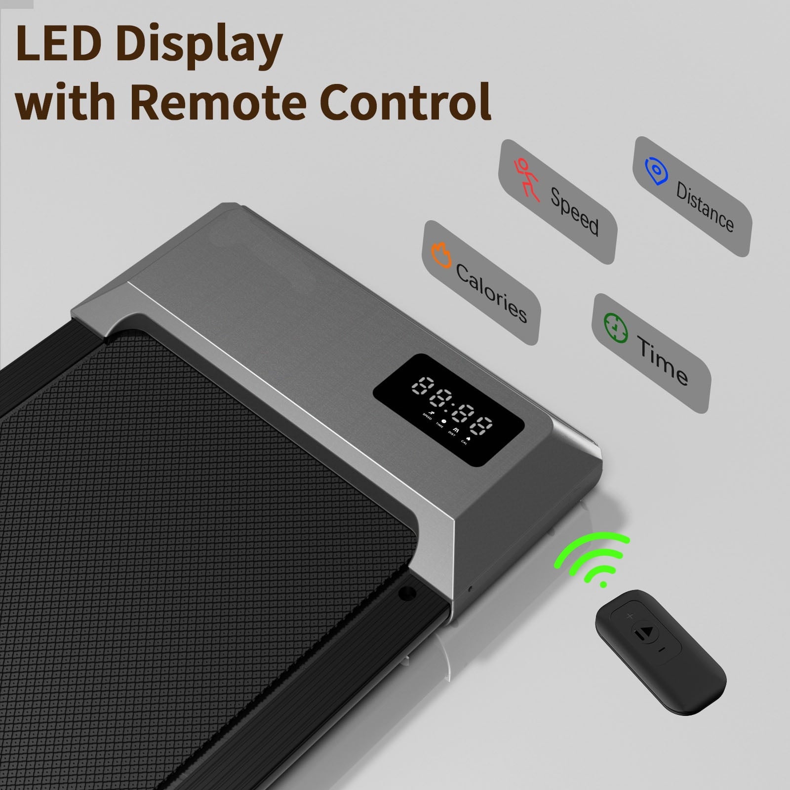 2.5Hp Walking Pad, 35.5*15.5 Walking Area 2 in 1 Under Desk Treadmill,300lb Walking Treadmill with Remote Control and LED Display, Quiet, Compact & Small Treadmill for Home & Office (White)