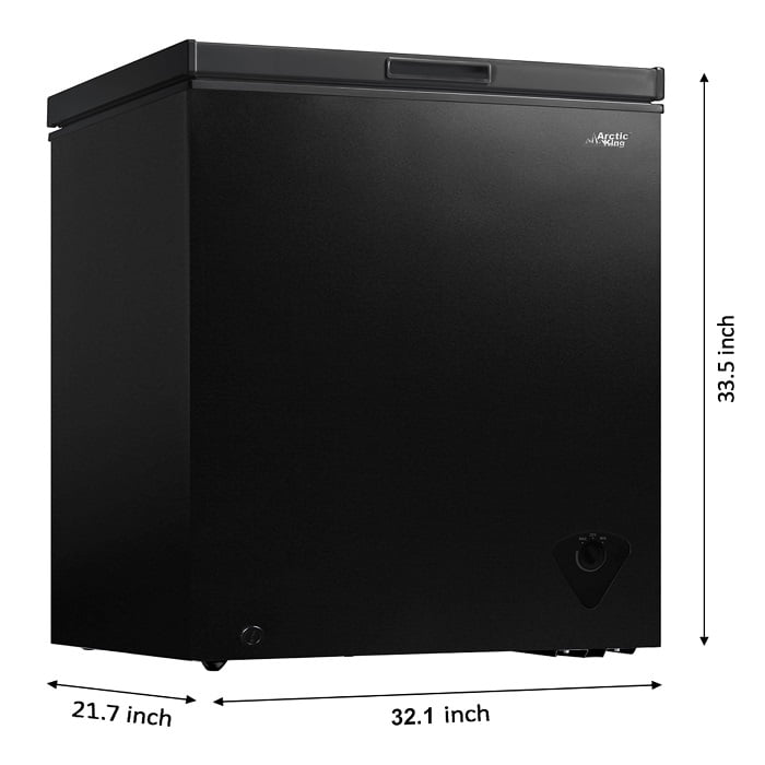 Arctic King 7 Cu ft Chest Freezer, Garage Ready, Black