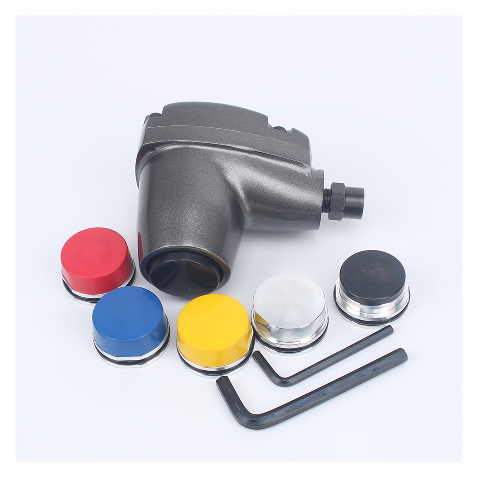 Air Palm Hammer Automatic Hammers Pneumatic Hammer Hand-held Air Palm Hammer 6 Different Hardness Tips For Body Repair Plastic Inlay Assembly