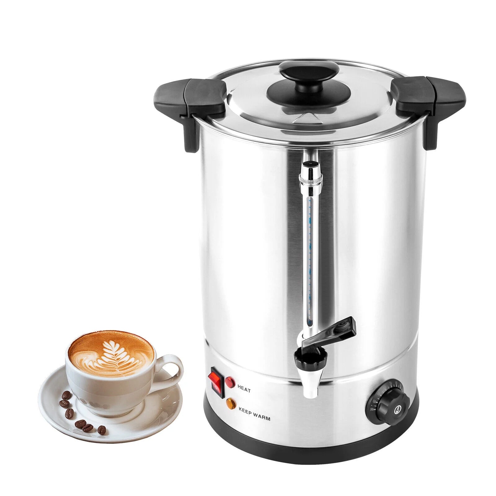 1000W Grade Stainless Steel 12L Coffee Urn Coffee Maker Hot Water Urn for Home Commercial