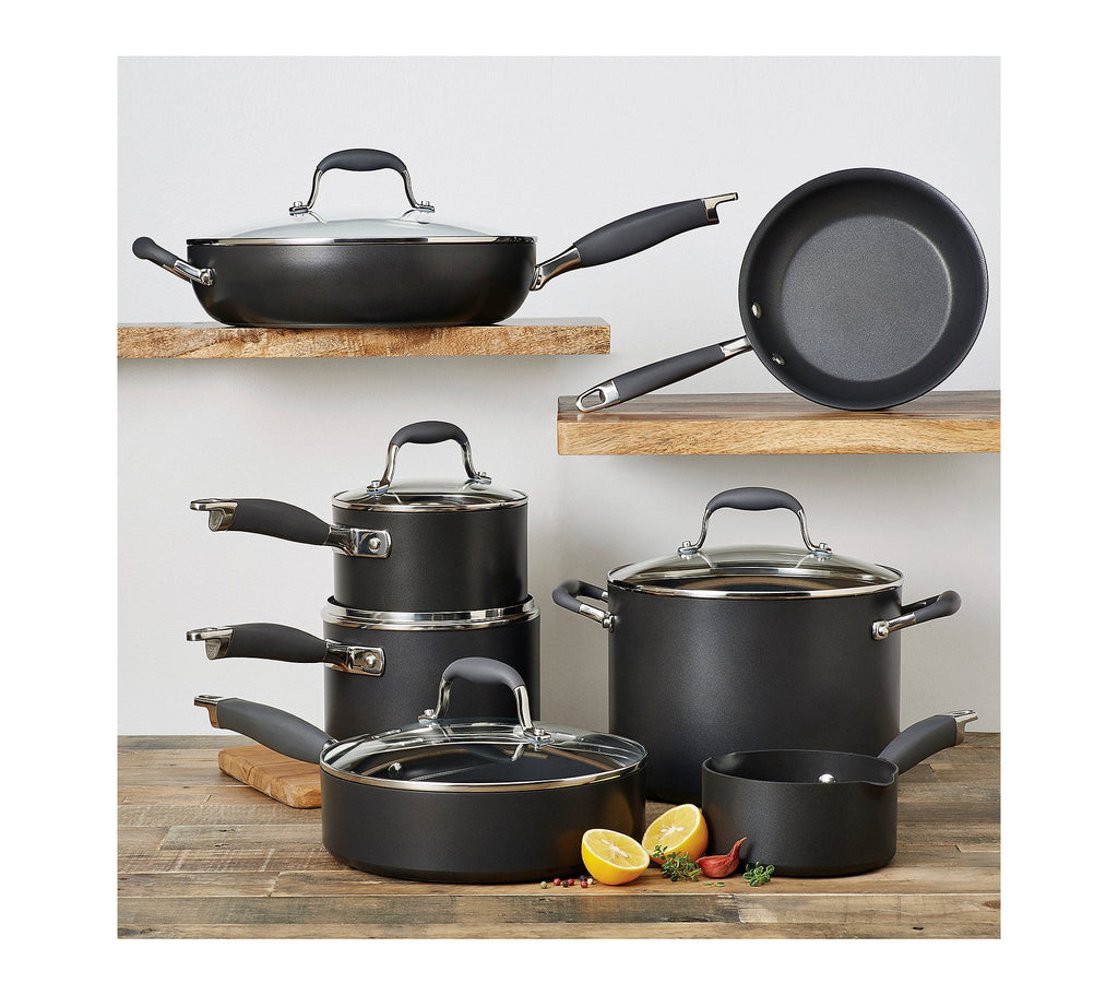 Anolon Advanced Hard-Anodized Nonstick 12-Piece Cookware Set, Gray