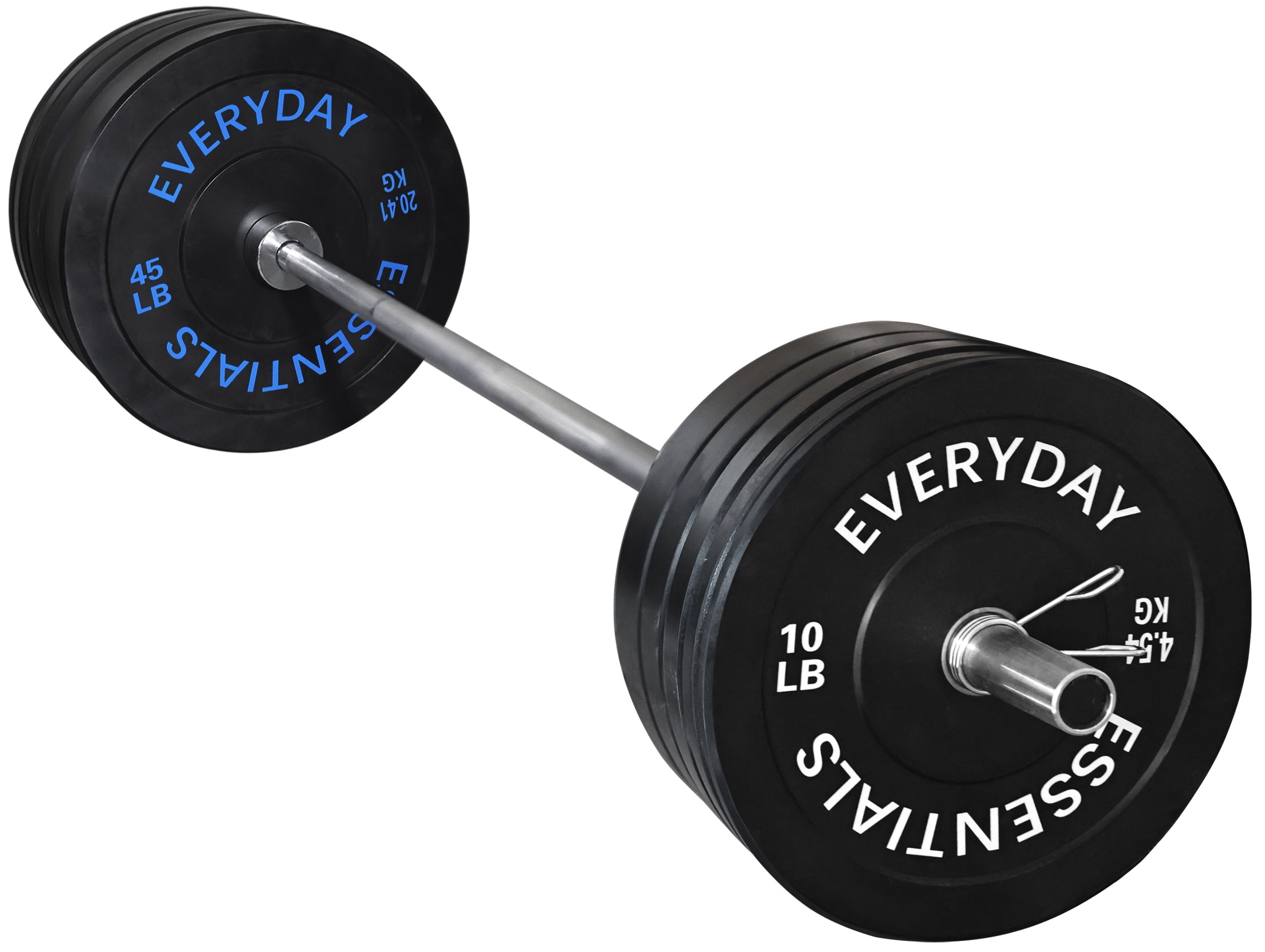 BalanceFrom Olympic Bumper Plate Weight Plate with Steel Hub, Color Coded, 260 lbs Set, Multiple Packages