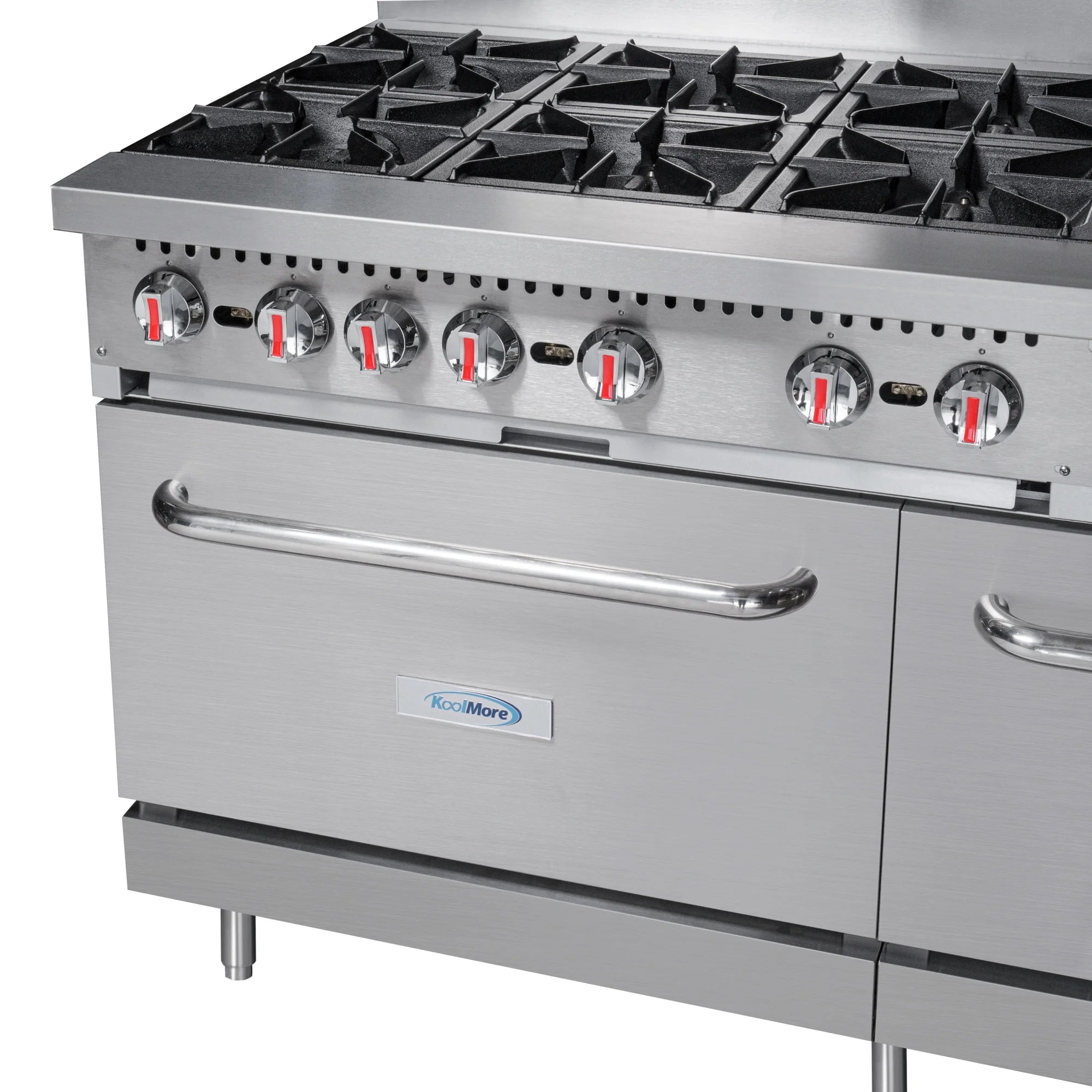 60 in. 10 Burner Commercial LP Range with Oven in Stainless-Steel (KM-CR60-LP)