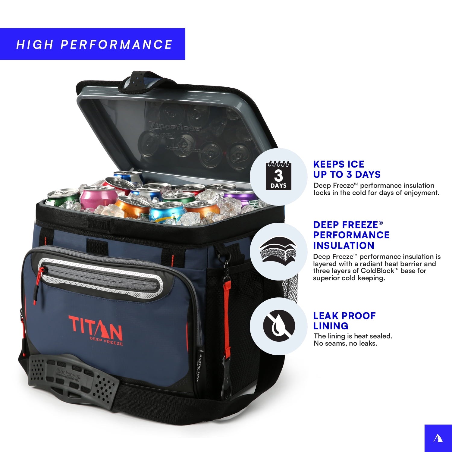 Arctic Zone® Titan Deep Freeze® 30 Can/20 Quart Zipperless Hardbody® Cooler - Citrus