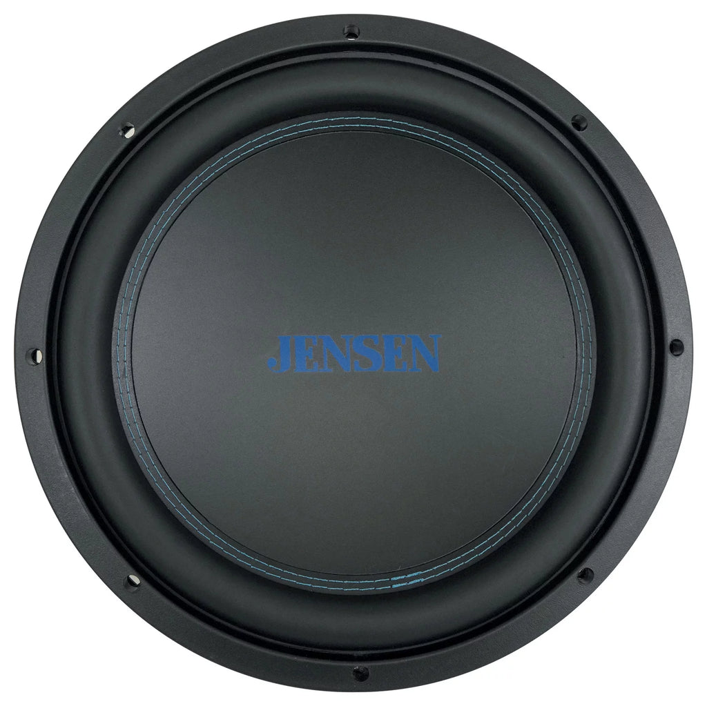 (2) JENSEN J12W 12" 1200w Car Subwoofers+Vented Sub Box+Mono Amplifier+Amp Kit