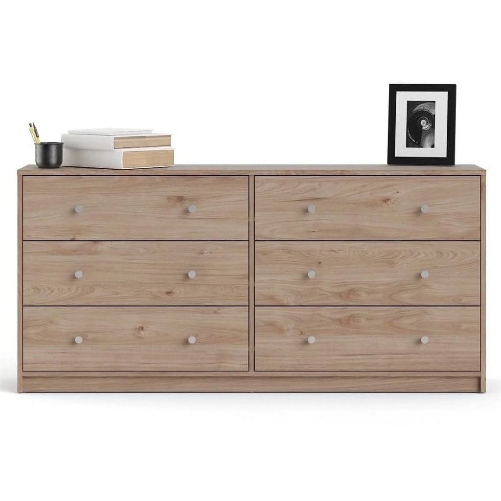 3 Piece Dresser and Nightstand Bedroom Set in Jackson Hickory