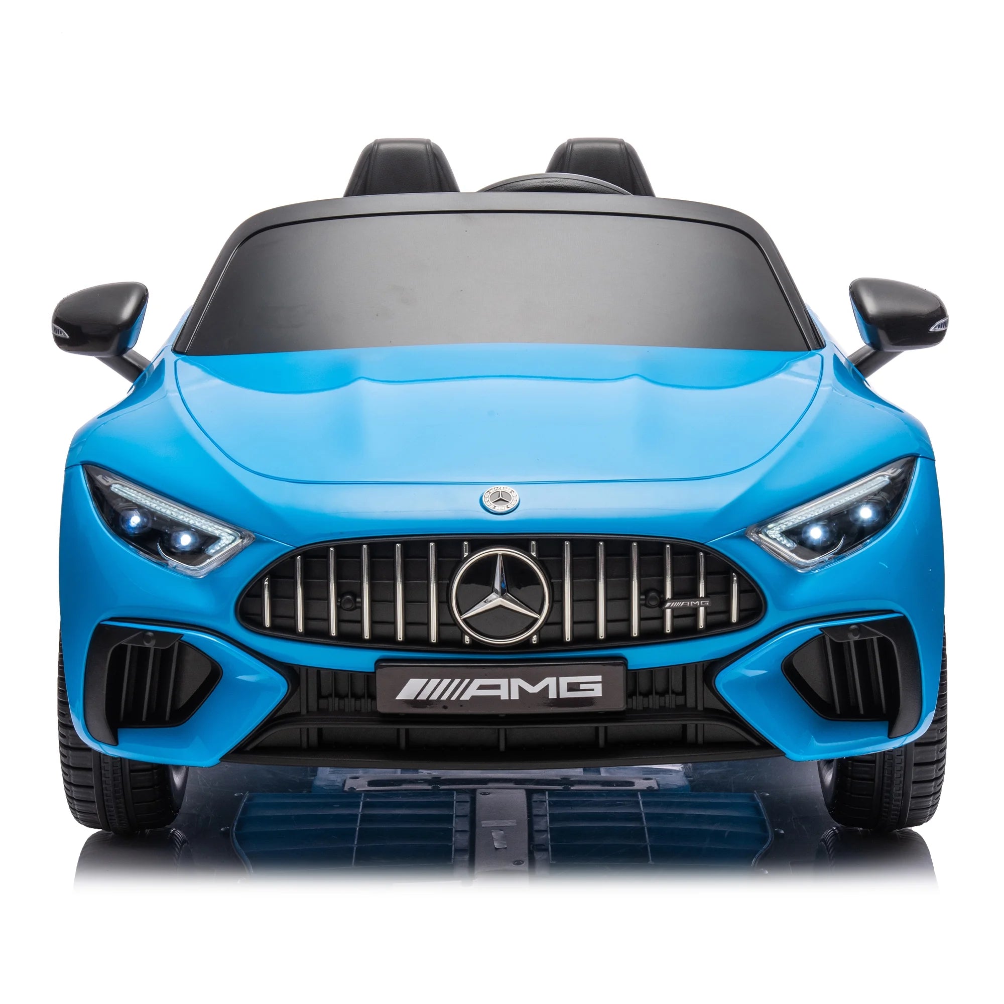 24V Ride on Car w/Parent Remote Control, Licensed Mercedes-Benz SL63 Powered Ride On Toy Car for Kids, Electric Car for Boy w/Music Bluetooth/LED Headlight/Belt, 200w Super Powerful Motor, Blue