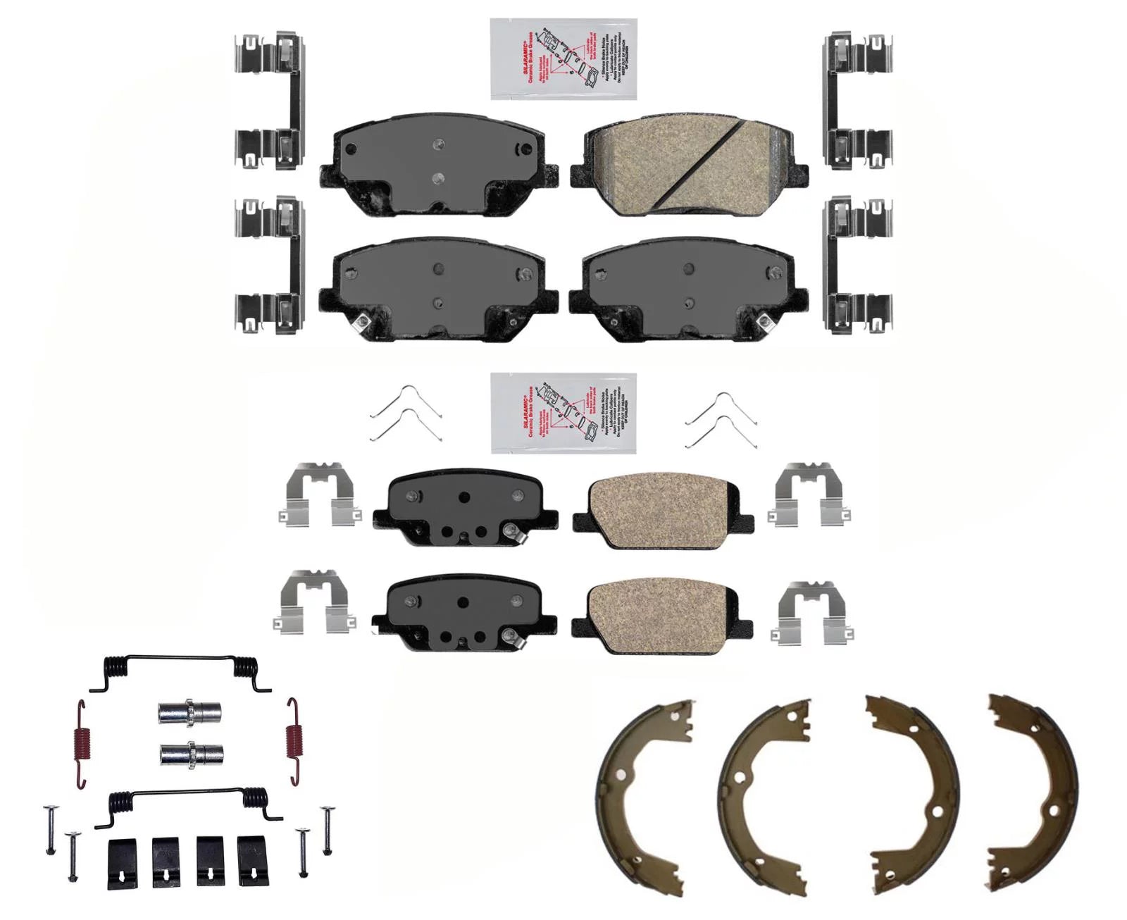 AmeriPRO Ceramic Pads Park Shoe For 19-20 Hyundai Santa Fe Dual Piston Caliper