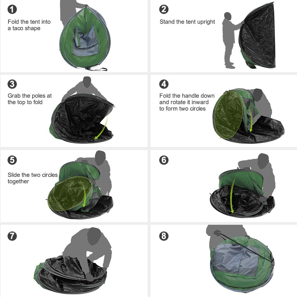 4 Person Pop Up Tents for Camping, CoPedvic Waterproof Instant Family Tents Upgraded Large Size with 2 Doors, Blue