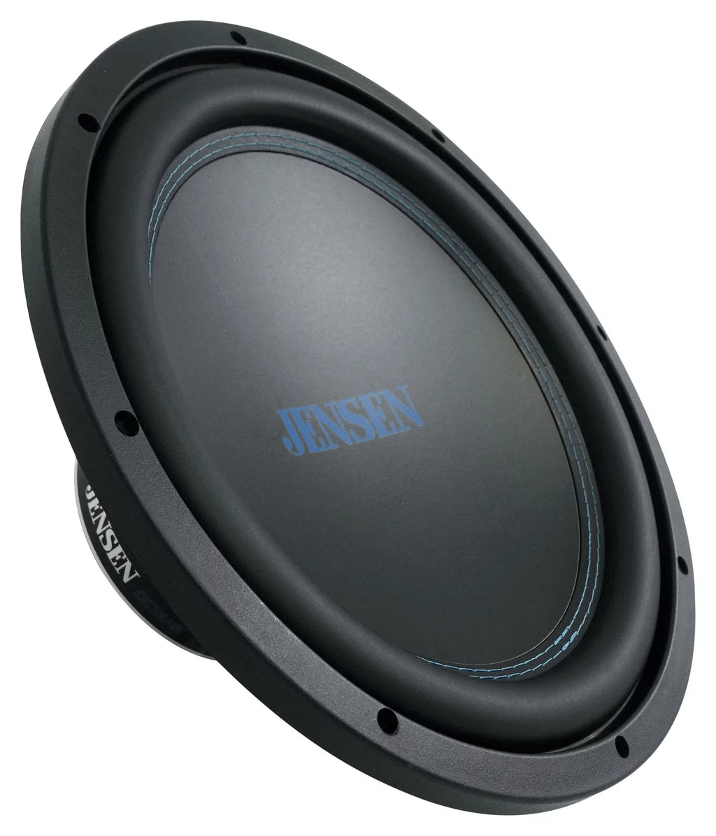 (2) JENSEN J12W 12" 1200w Car Subwoofers+Vented Sub Box+Mono Amplifier+Amp Kit