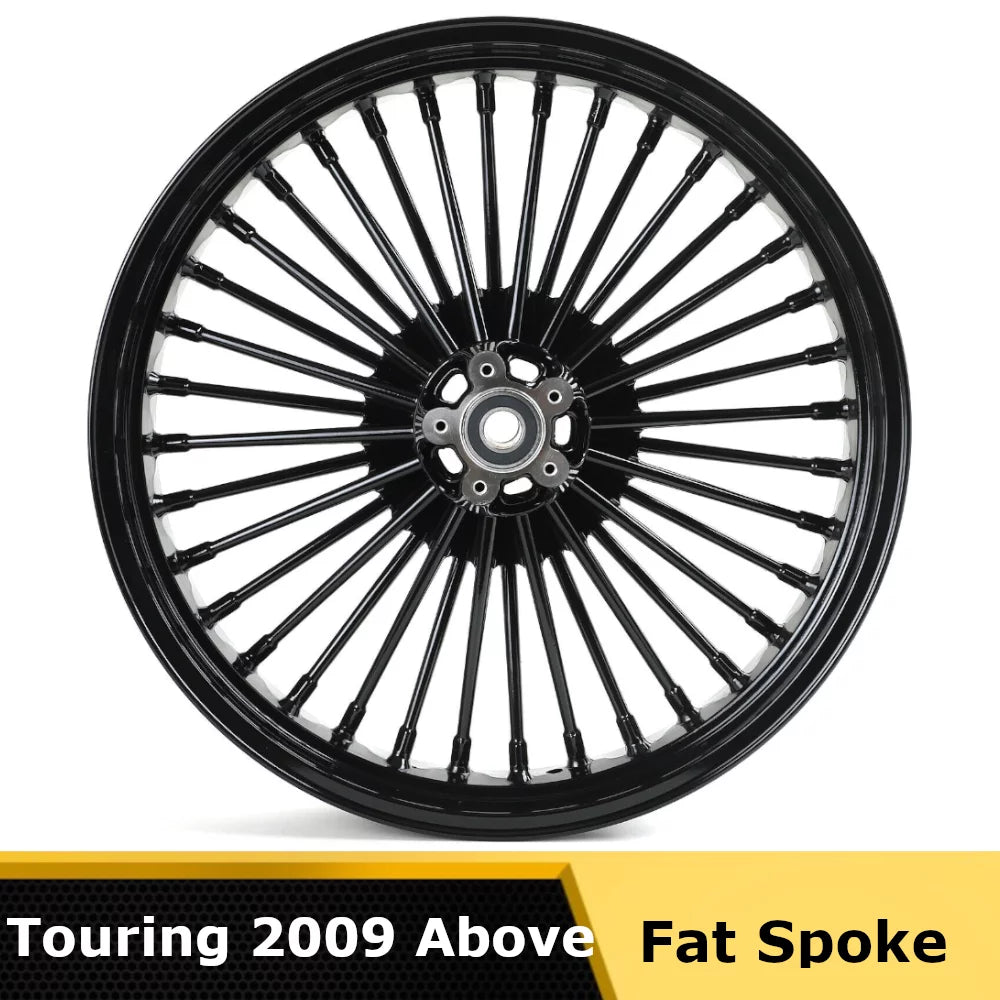 21X3.5 18X5.5 Fat Spoke Wheels Rims for Harley Touring Road King Glide FLHX 09-21