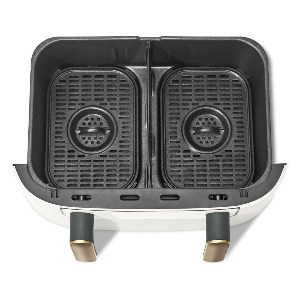 Beautiful 9 QT TriZone Air Fryer, White Icing by Drew Barrymore