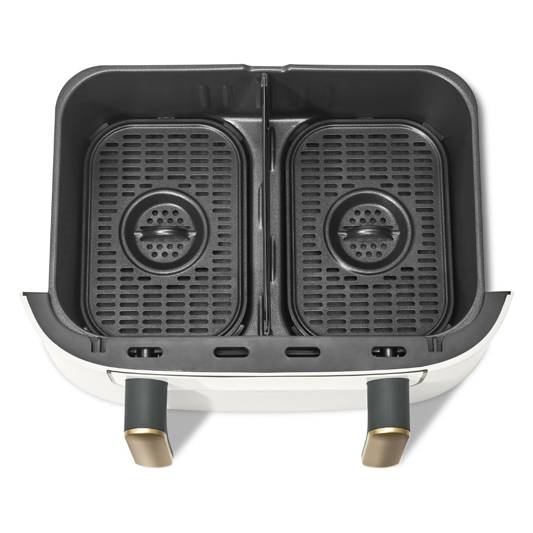 Beautiful 9 QT TriZone Air Fryer, White Icing by Drew Barrymore